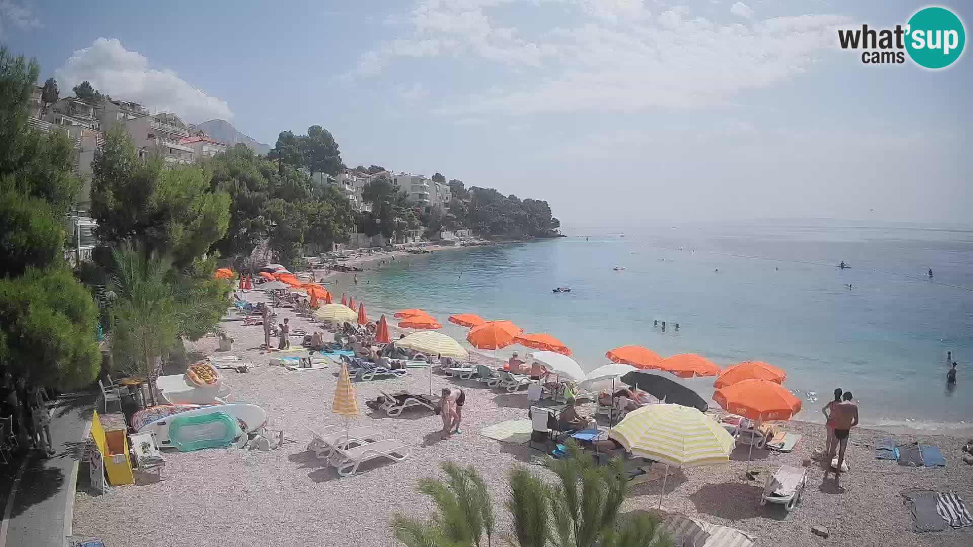 Webcam Playa Lučica Brela – Vista en directo de la costa adriática