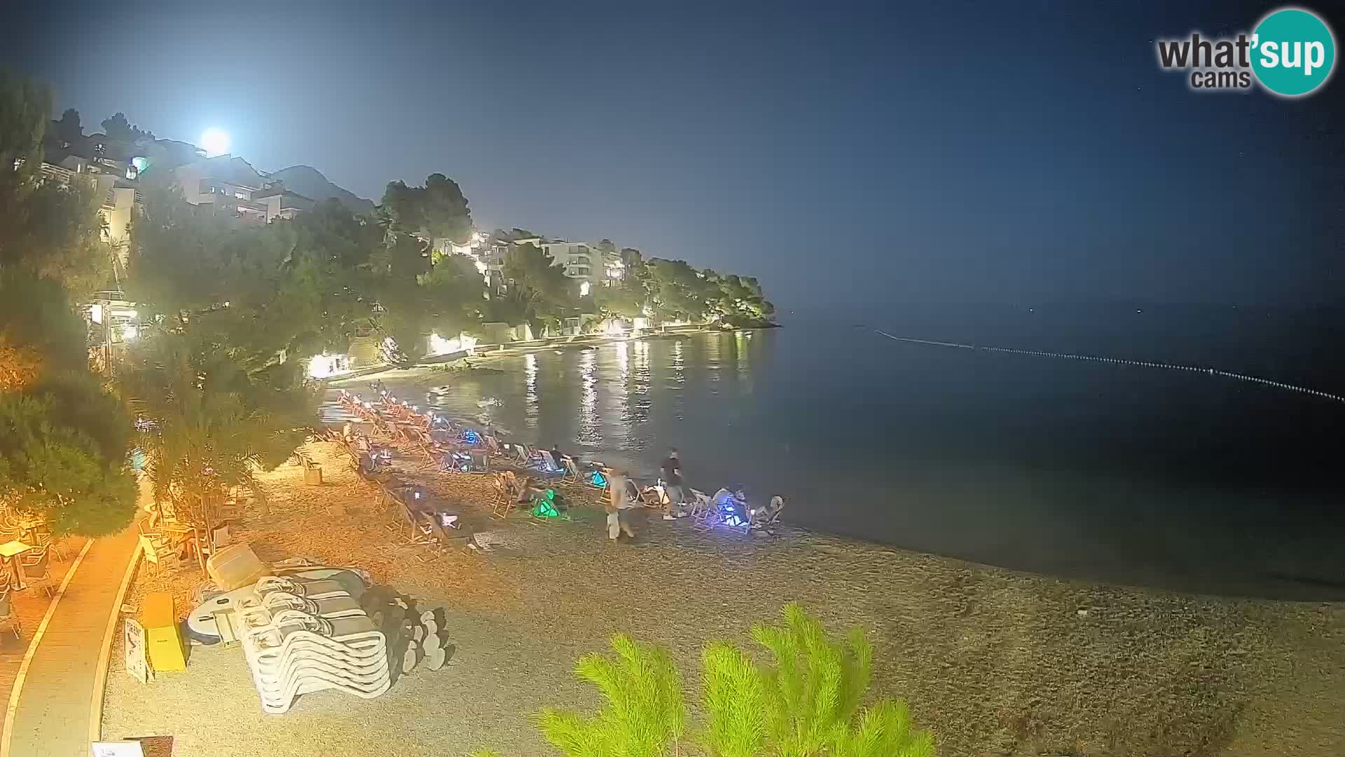Webcam Playa Lučica Brela – Vista en directo de la costa adriática