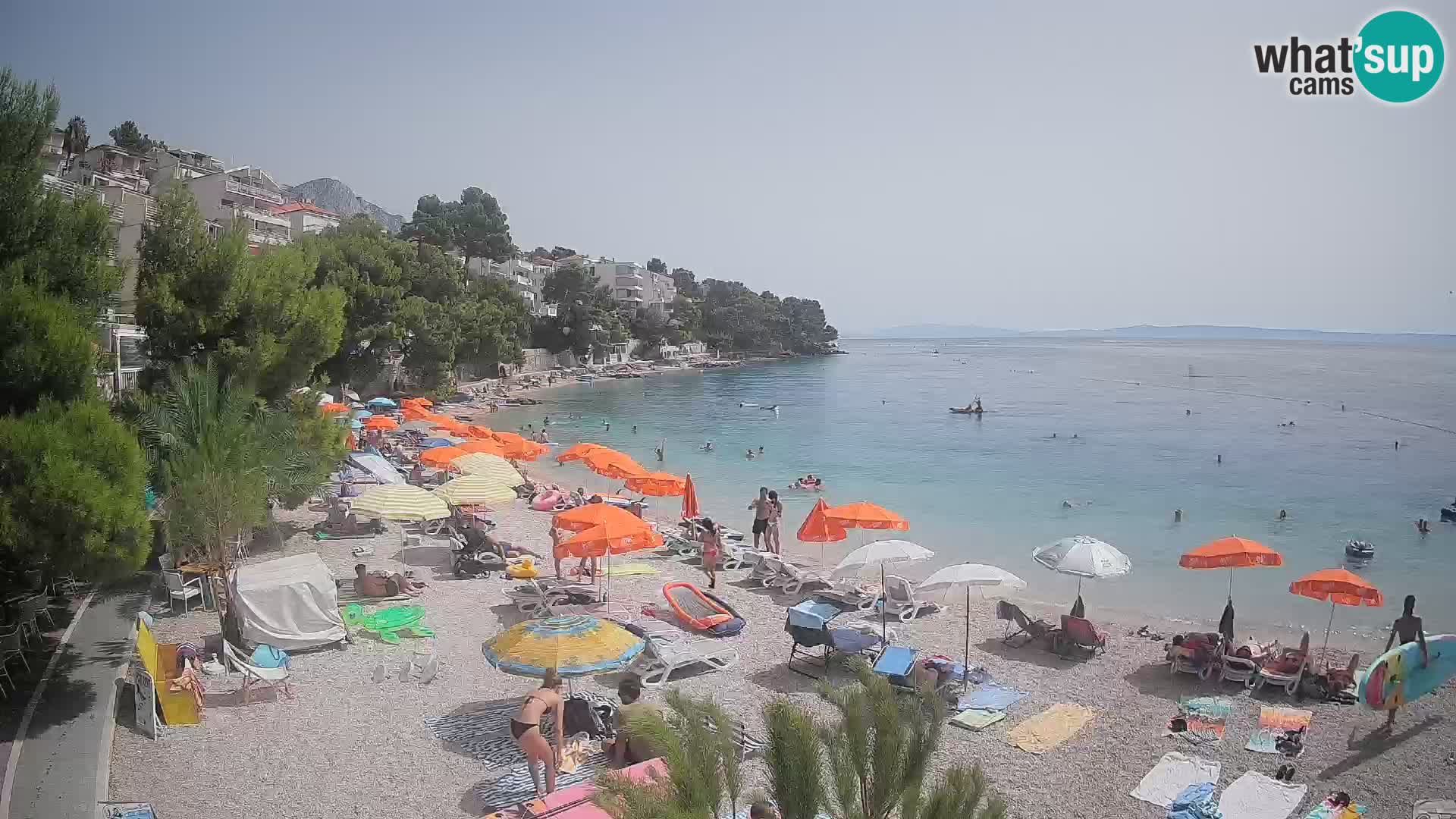 Webcam Playa Lučica Brela – Vista en directo de la costa adriática