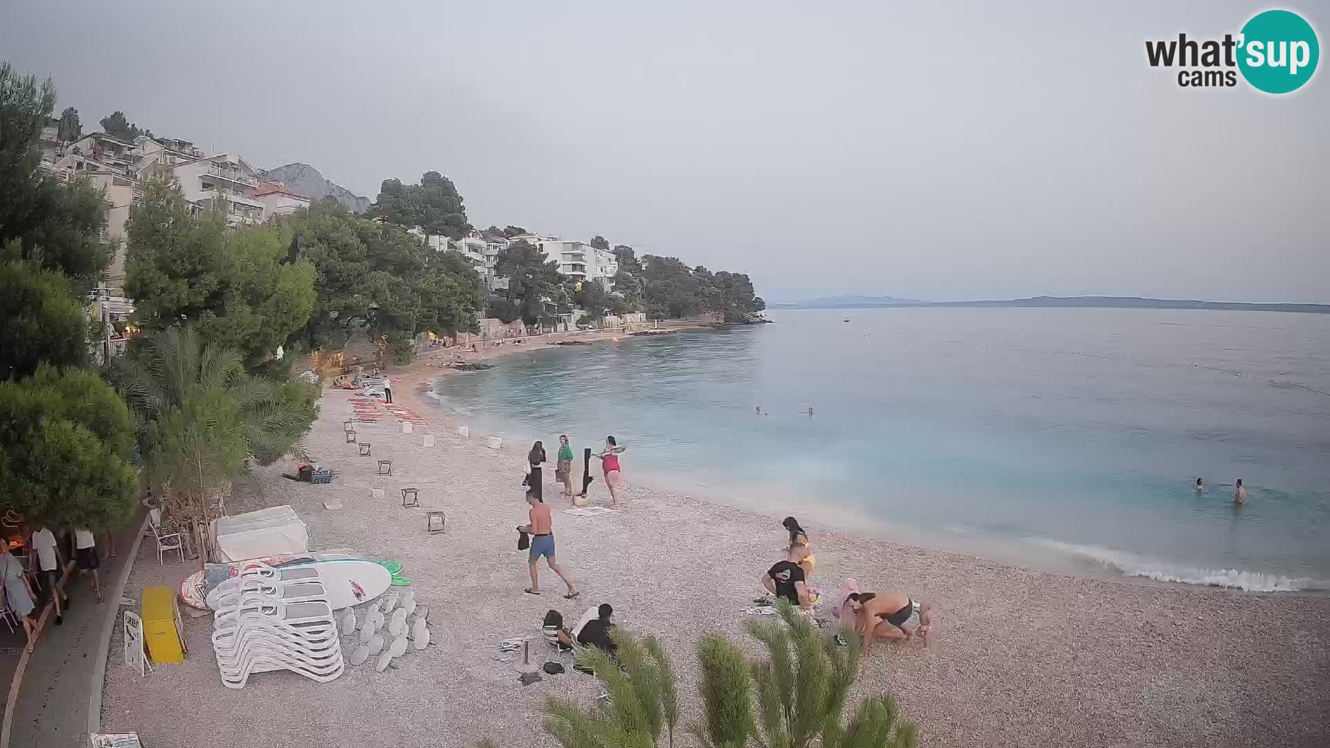 Webcam Plage Lučica Brela – Vue en direct sur la côte adriatique