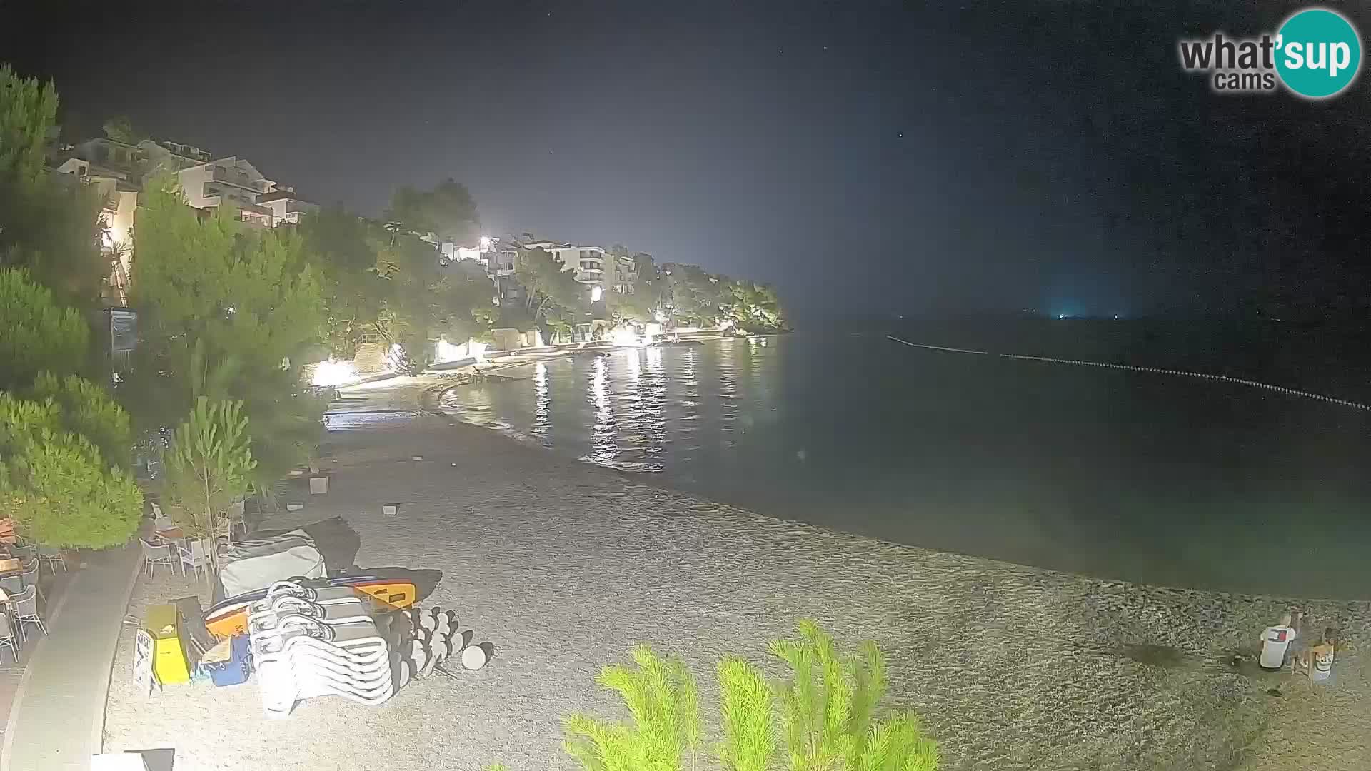 Webcam Plage Lučica Brela – Vue en direct sur la côte adriatique