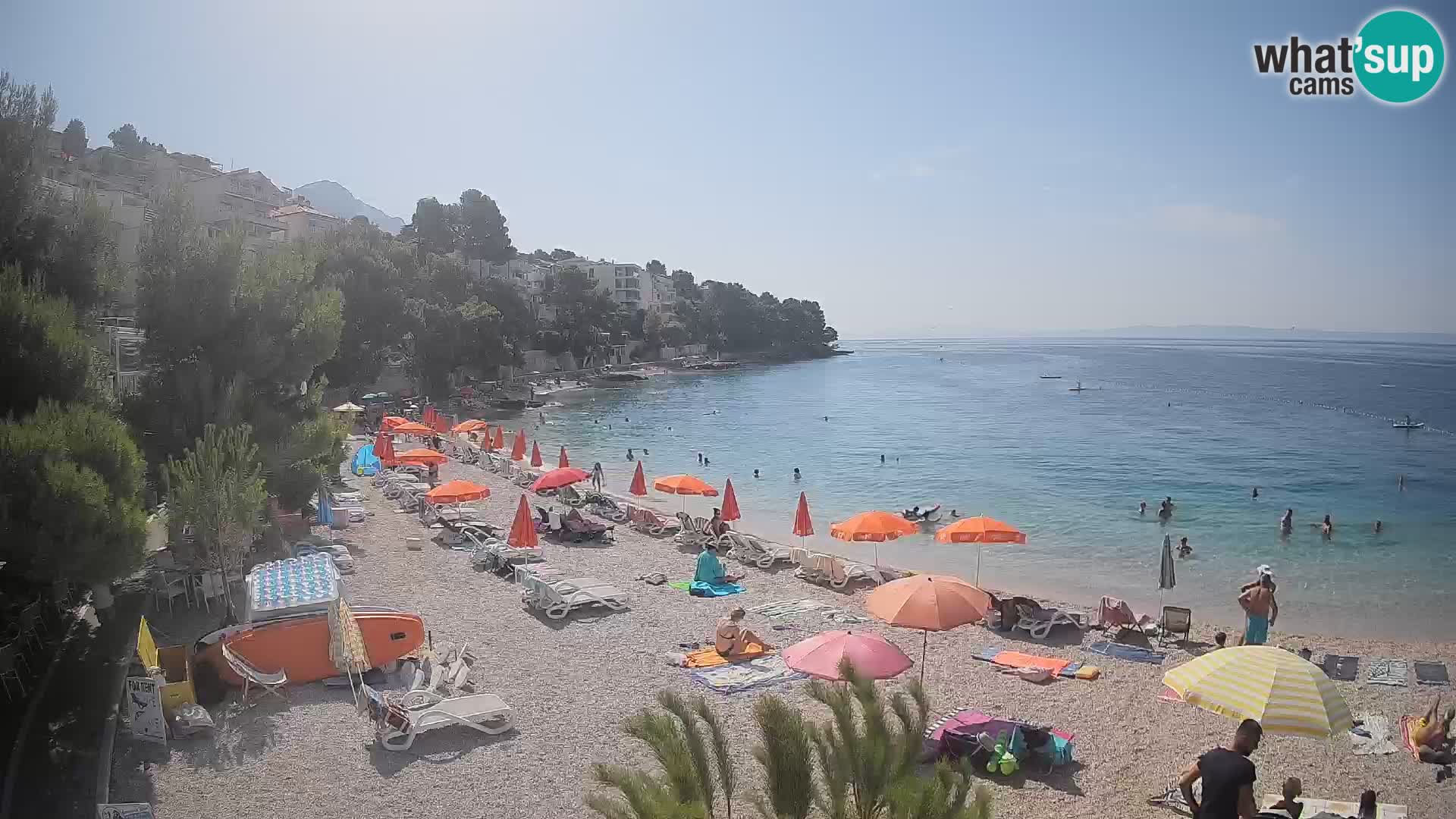 Webcam Lučica Beach Brela – Live View from the Adriatic Coast