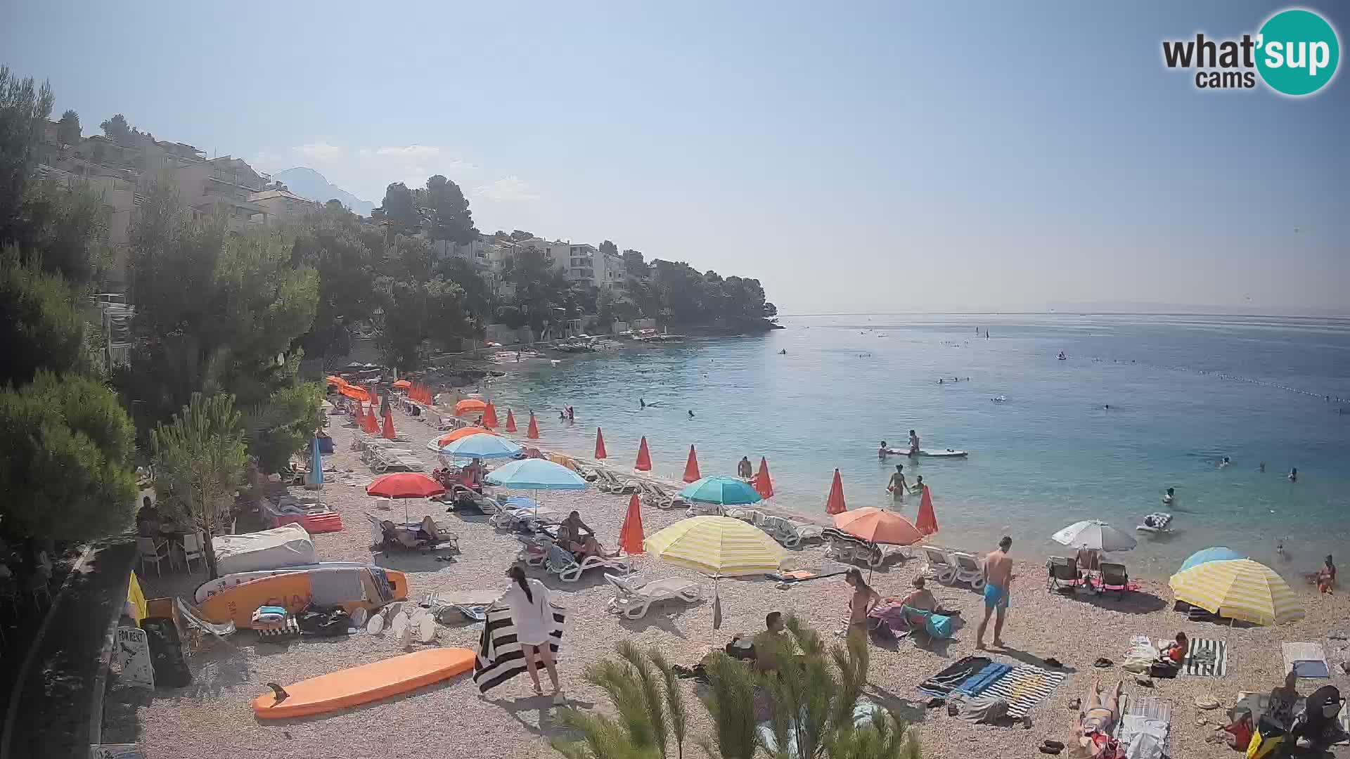 Webcam Lučica Beach Brela – Live View from the Adriatic Coast