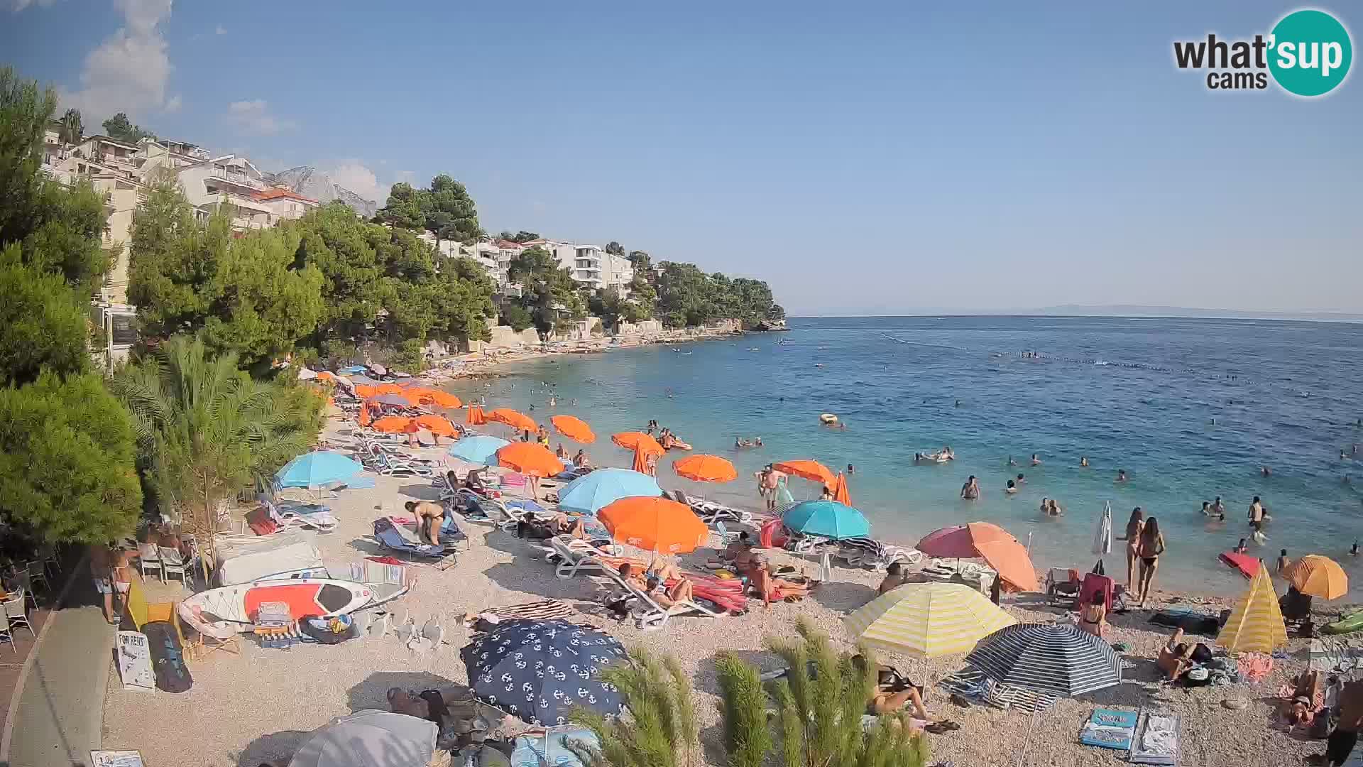Webcam Lučica Beach Brela – Live View from the Adriatic Coast