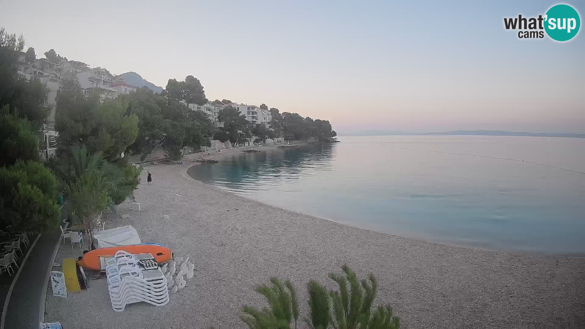 Webcam Playa Lučica Brela – Vista en directo de la costa adriática