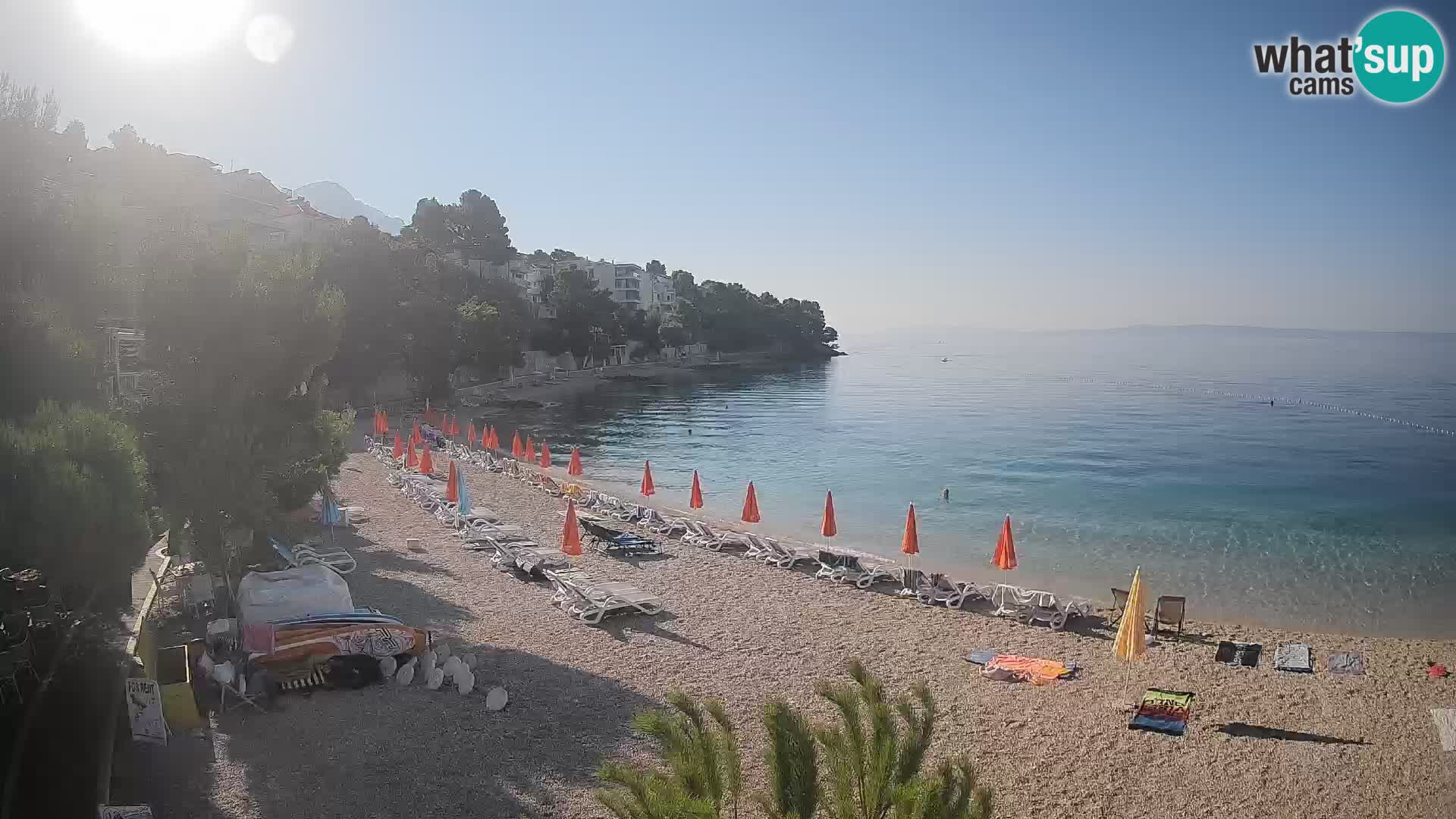 Webcam Lučica Beach Brela – Live View from the Adriatic Coast