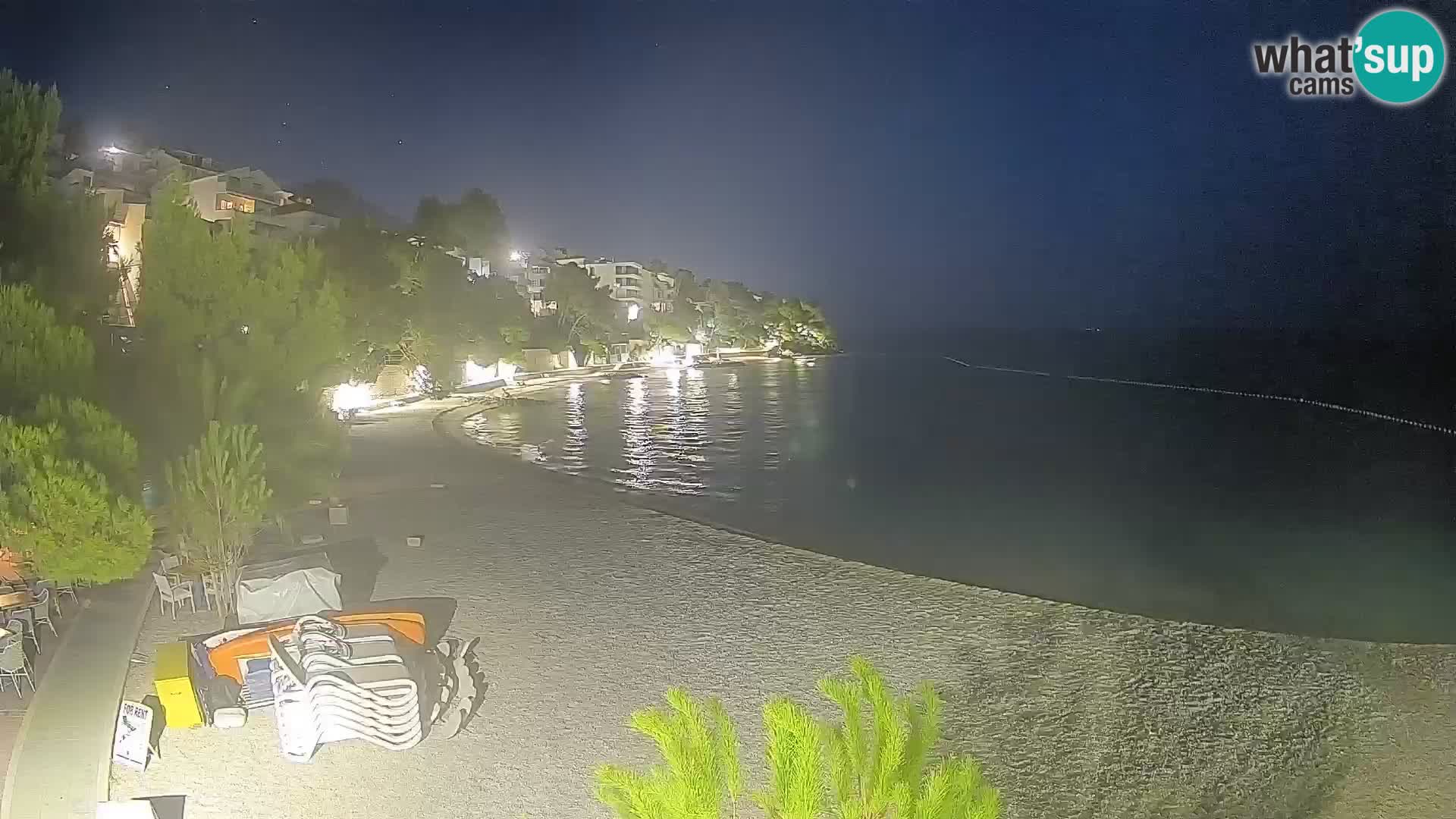 Webcam Plage Lučica Brela – Vue en direct sur la côte adriatique