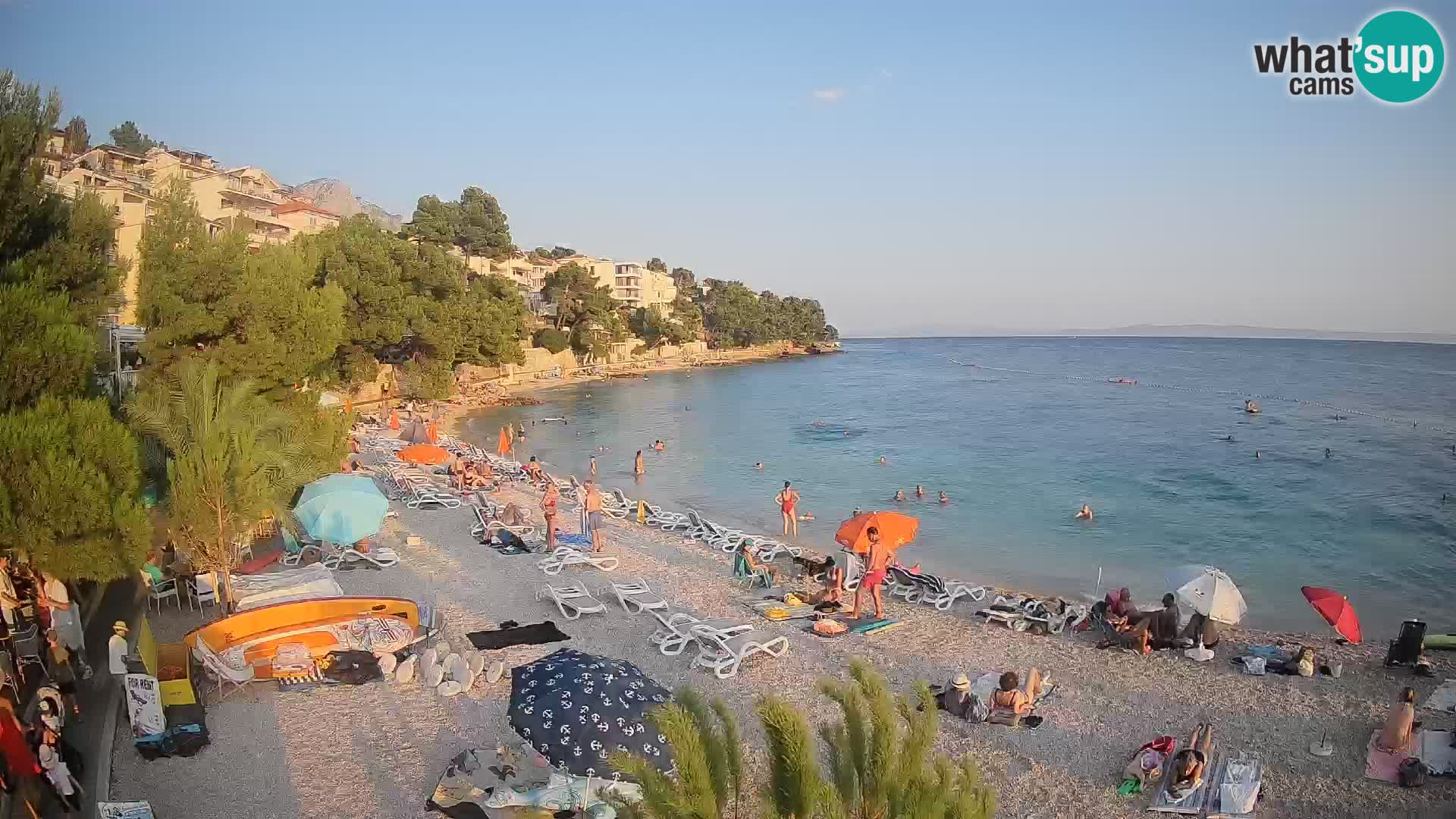 Webcam Playa Lučica Brela – Vista en directo de la costa adriática