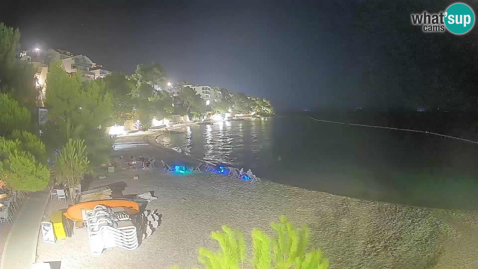 Webcam Lučica Strand Beach Brela – Liveblick von der Adriaküste