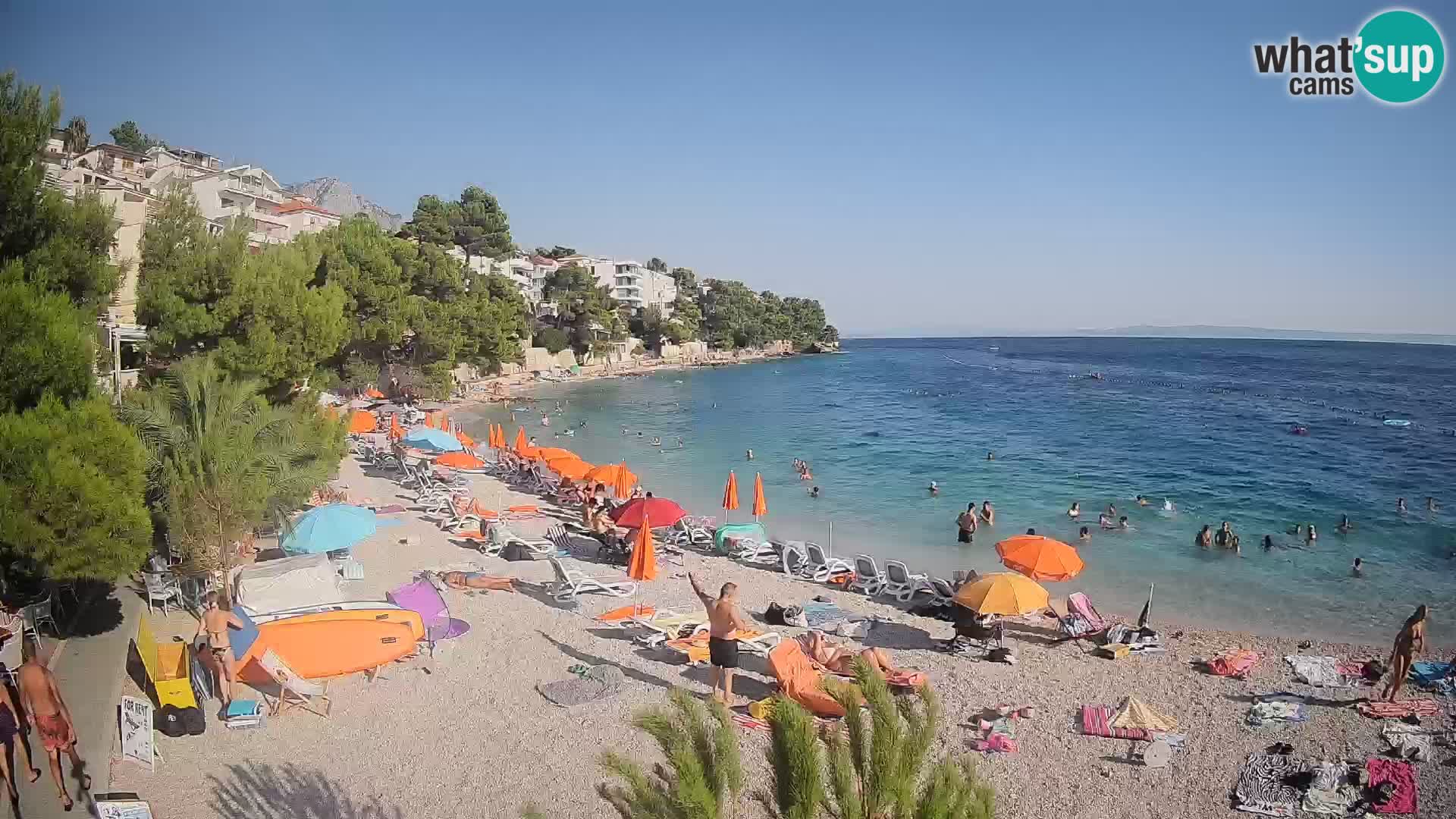 Webcam Playa Lučica Brela – Vista en directo de la costa adriática