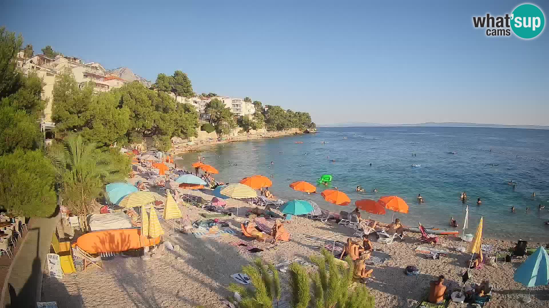 Webcam Lučica Beach Brela – Live View from the Adriatic Coast