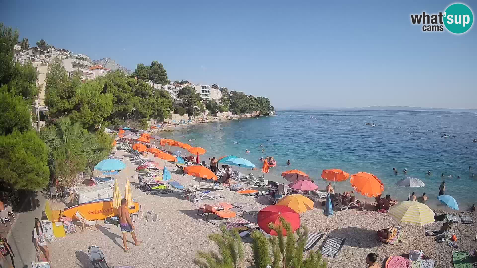 Webcam Playa Lučica Brela – Vista en directo de la costa adriática