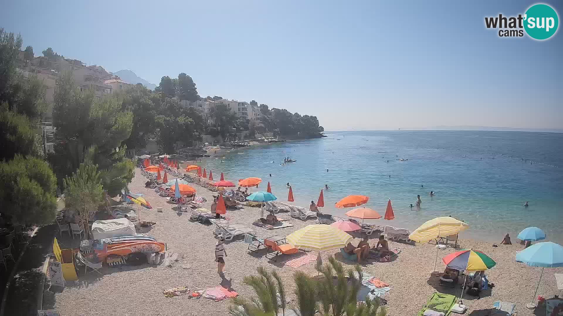 Webcam Lučica Beach Brela – Live View from the Adriatic Coast