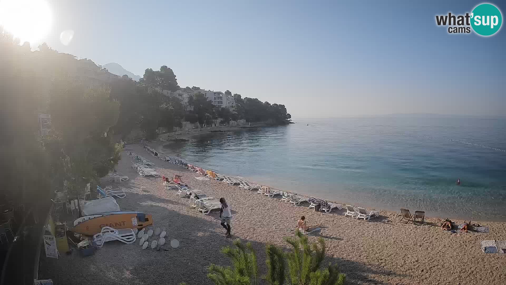 Webcam Playa Lučica Brela – Vista en directo de la costa adriática