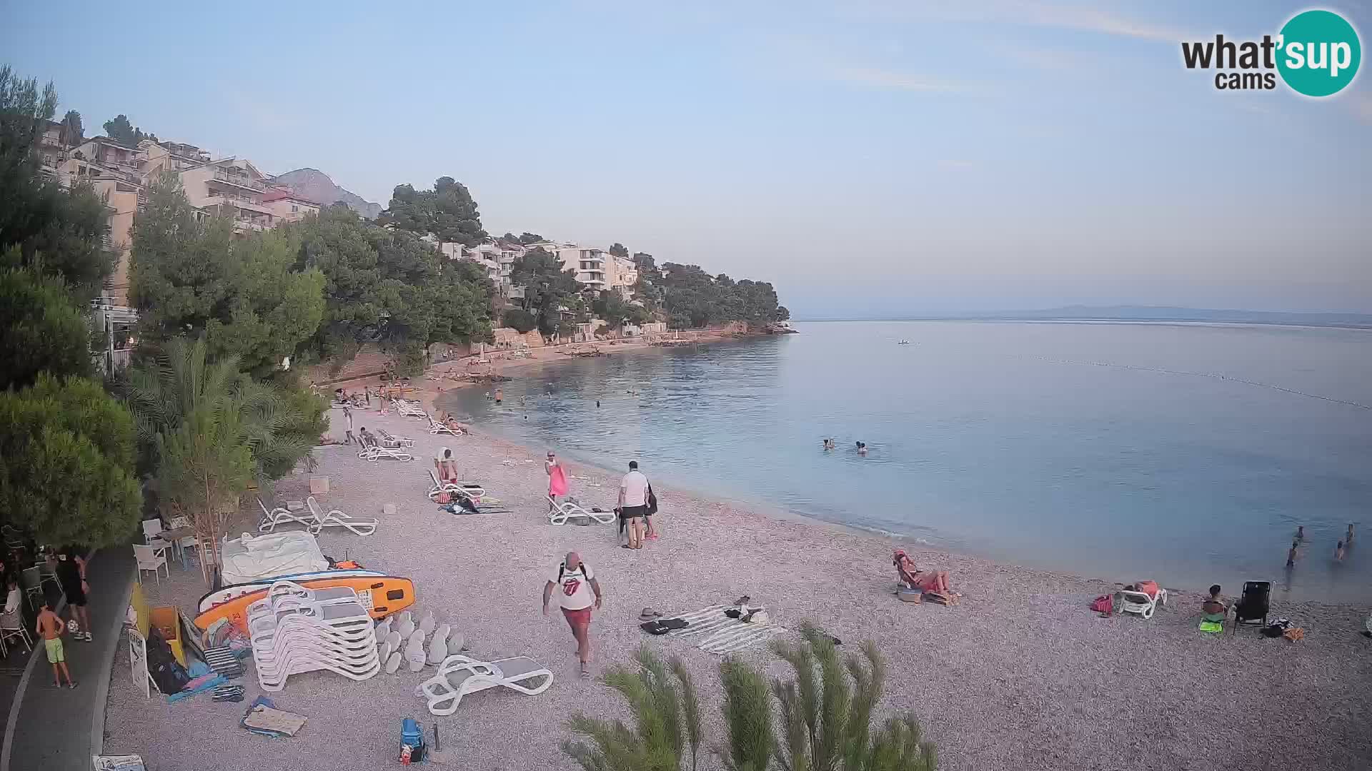 Webcam Plage Lučica Brela – Vue en direct sur la côte adriatique