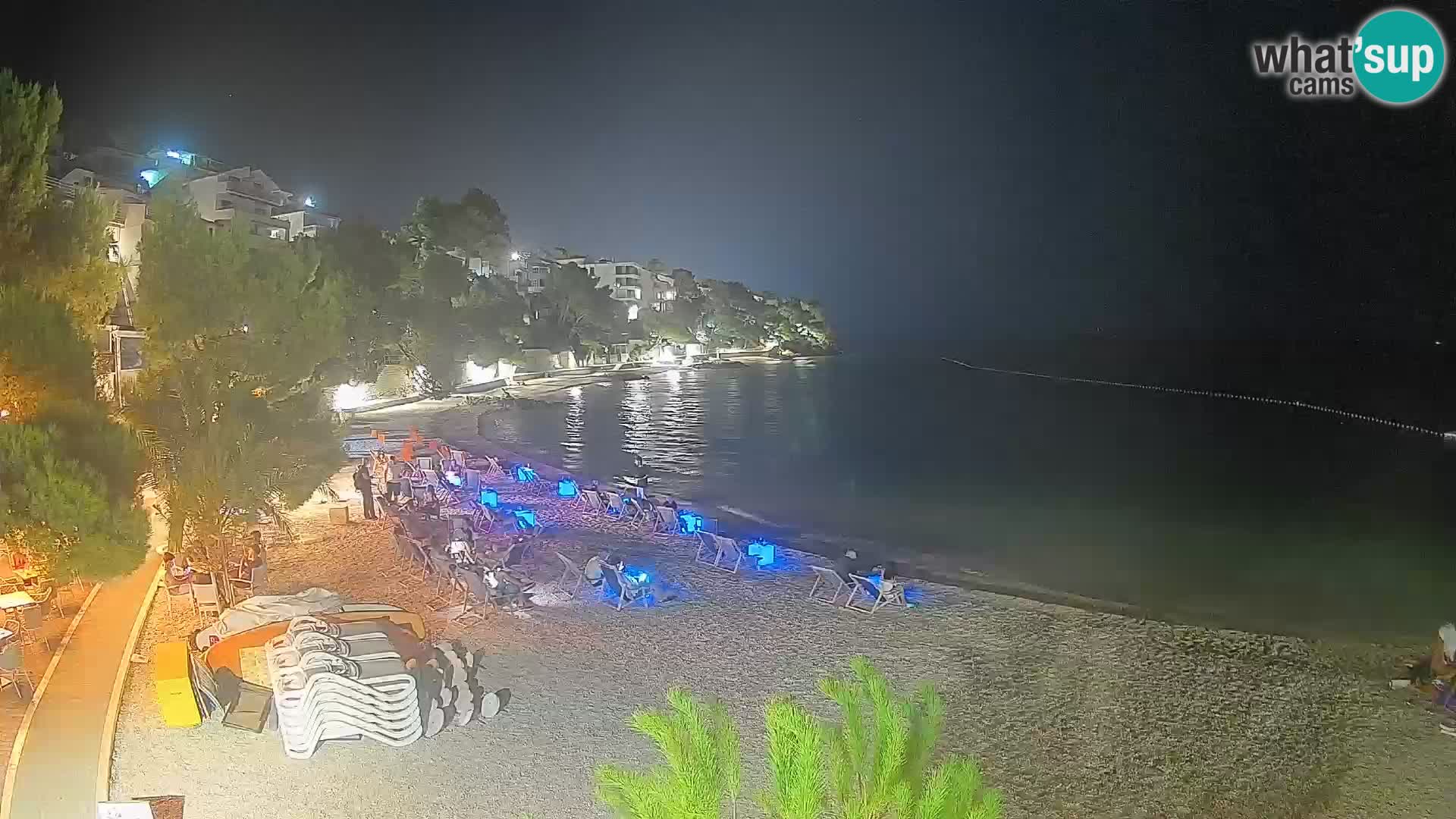 Webcam Lučica Strand Beach Brela – Liveblick von der Adriaküste