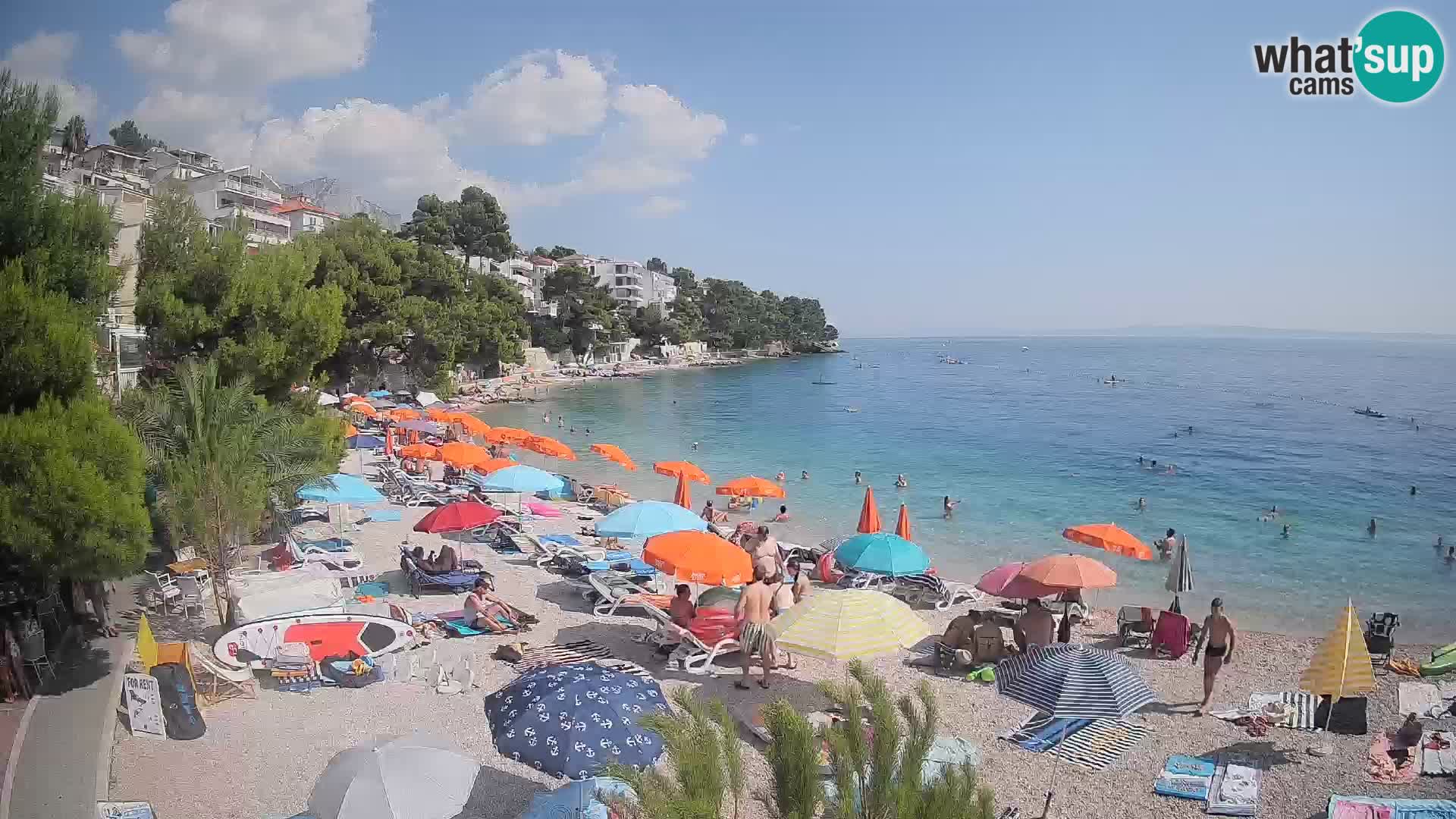 Webcam Lučica Beach Brela – Live View from the Adriatic Coast