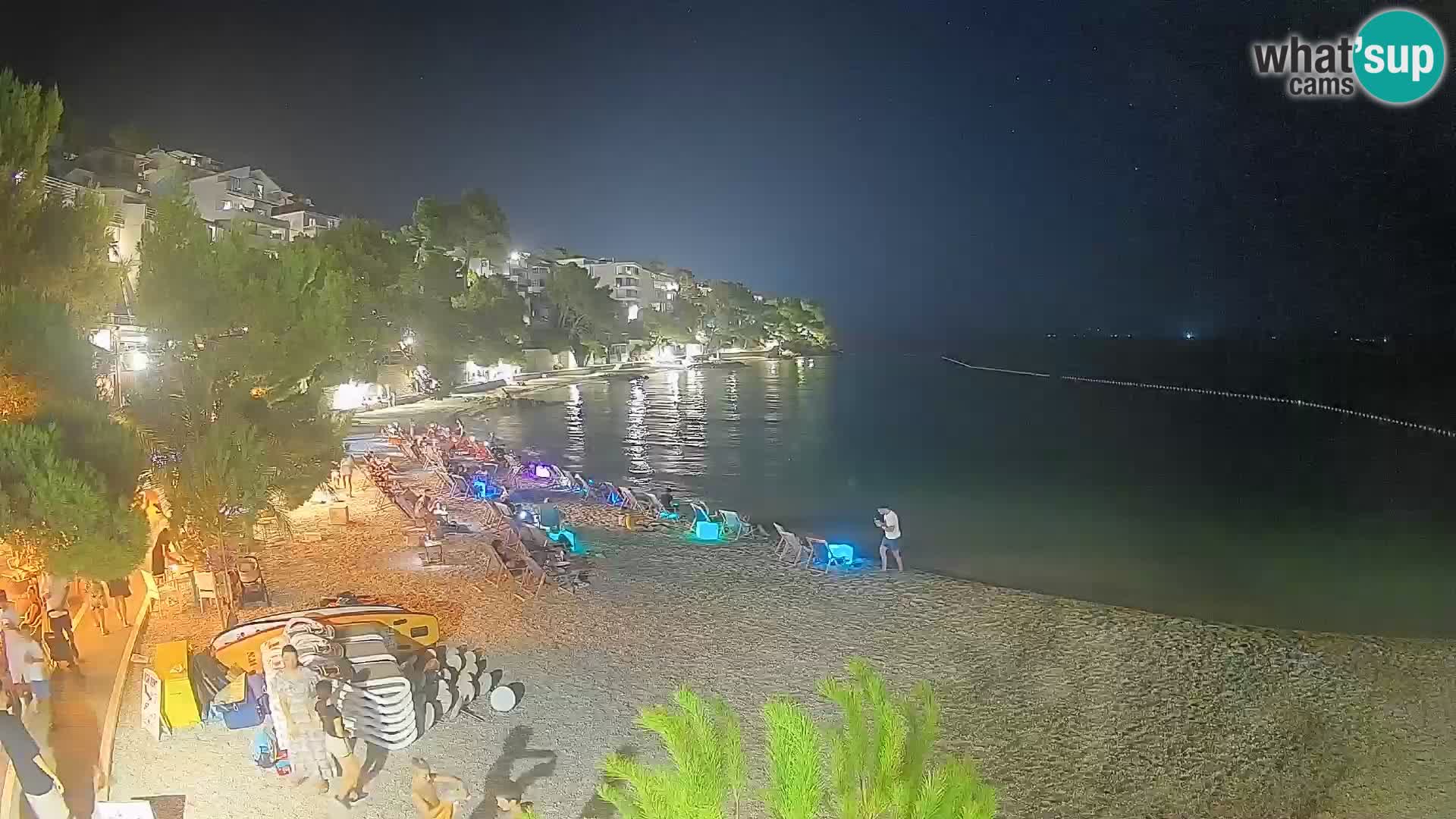 Webcam Lučica Strand Beach Brela – Liveblick von der Adriaküste