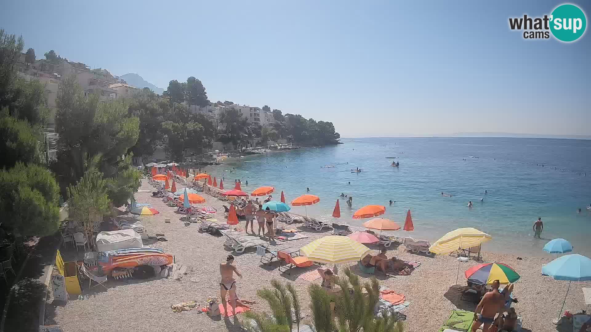 Webcam Playa Lučica Brela – Vista en directo de la costa adriática