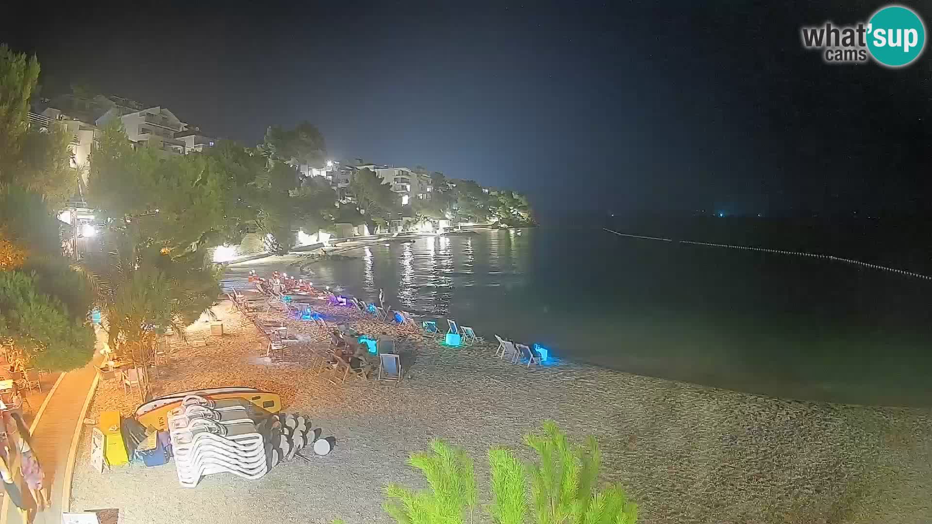 Web kamera Plaža Lučica Brela – Pogled uživo na jadransku obalu