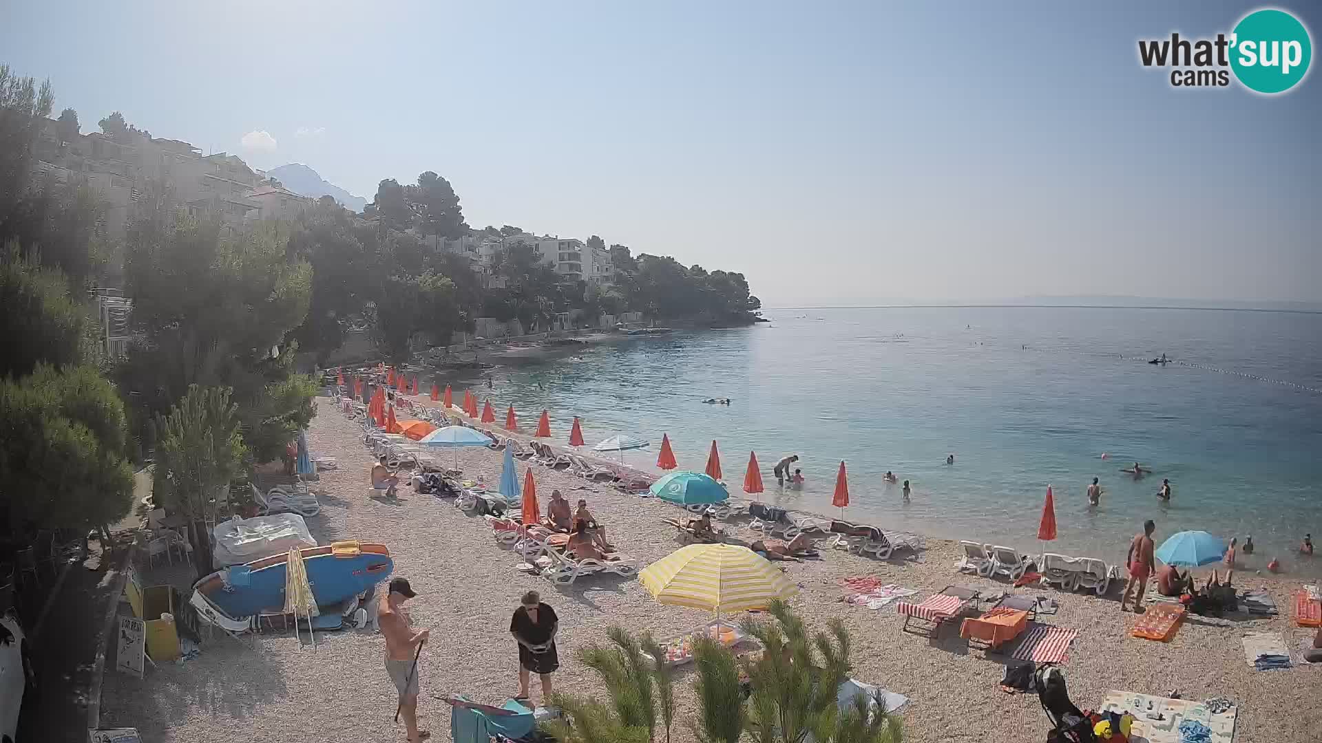 Webcam Lučica Beach Brela – Live View from the Adriatic Coast