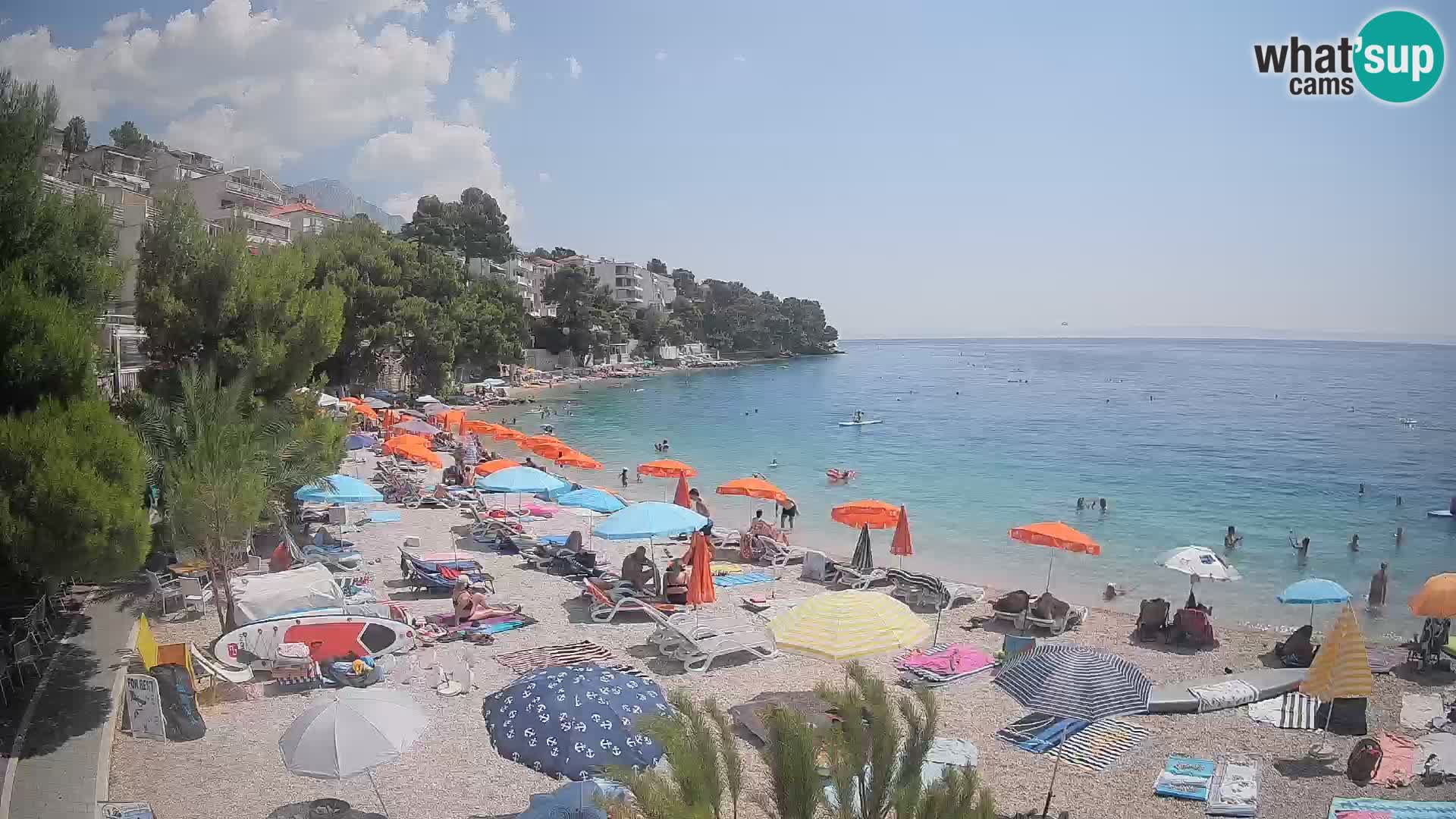 Webcam Playa Lučica Brela – Vista en directo de la costa adriática
