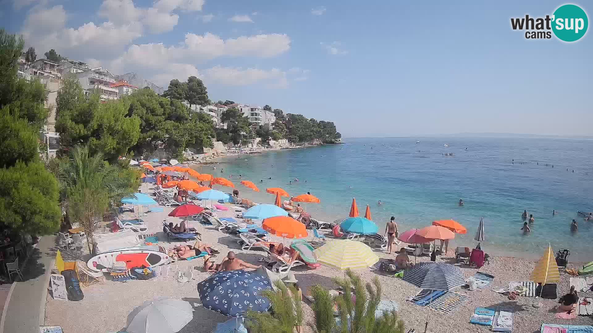 Webcam Playa Lučica Brela – Vista en directo de la costa adriática
