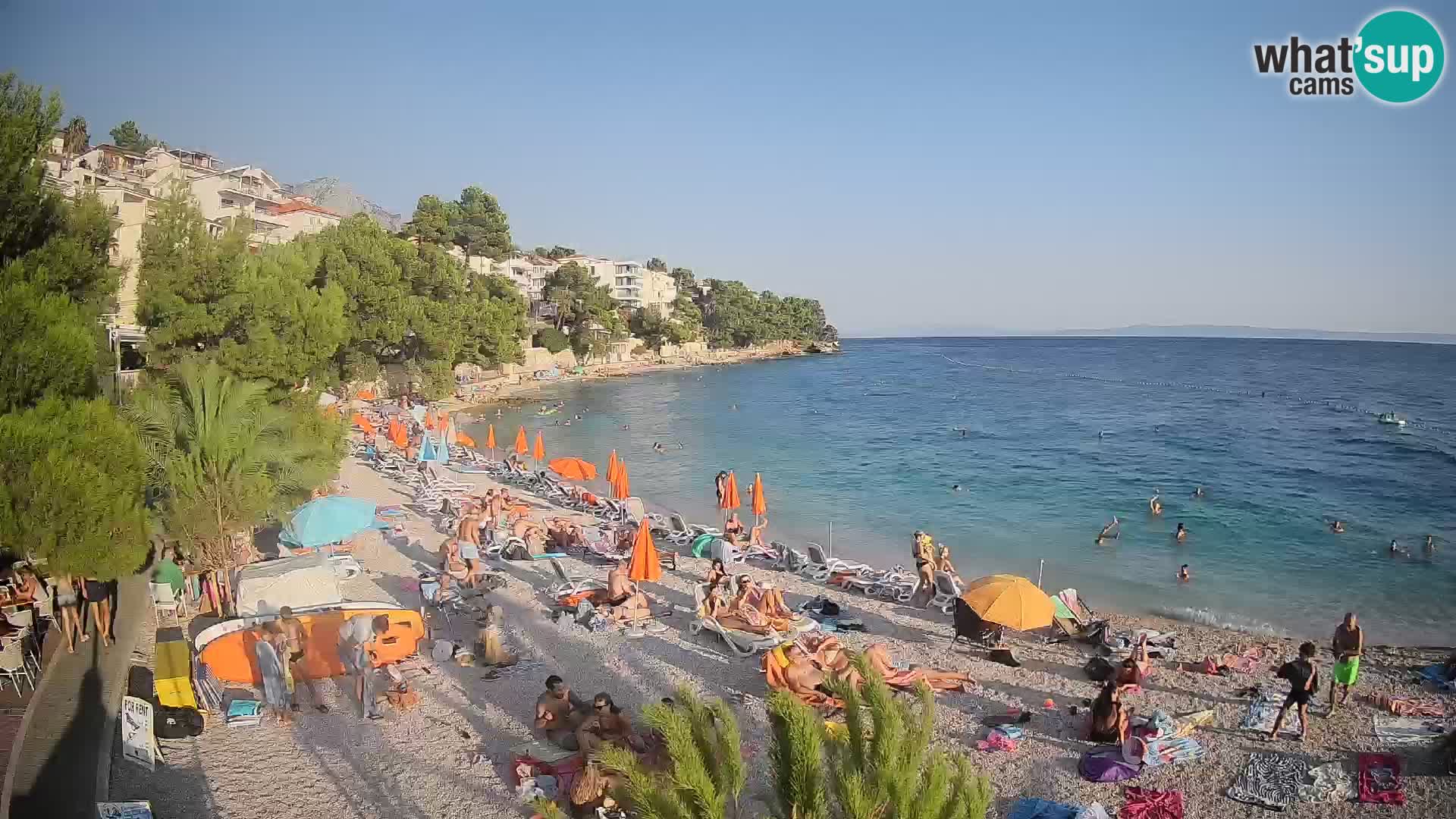 Webcam Lučica Beach Brela – Live View from the Adriatic Coast