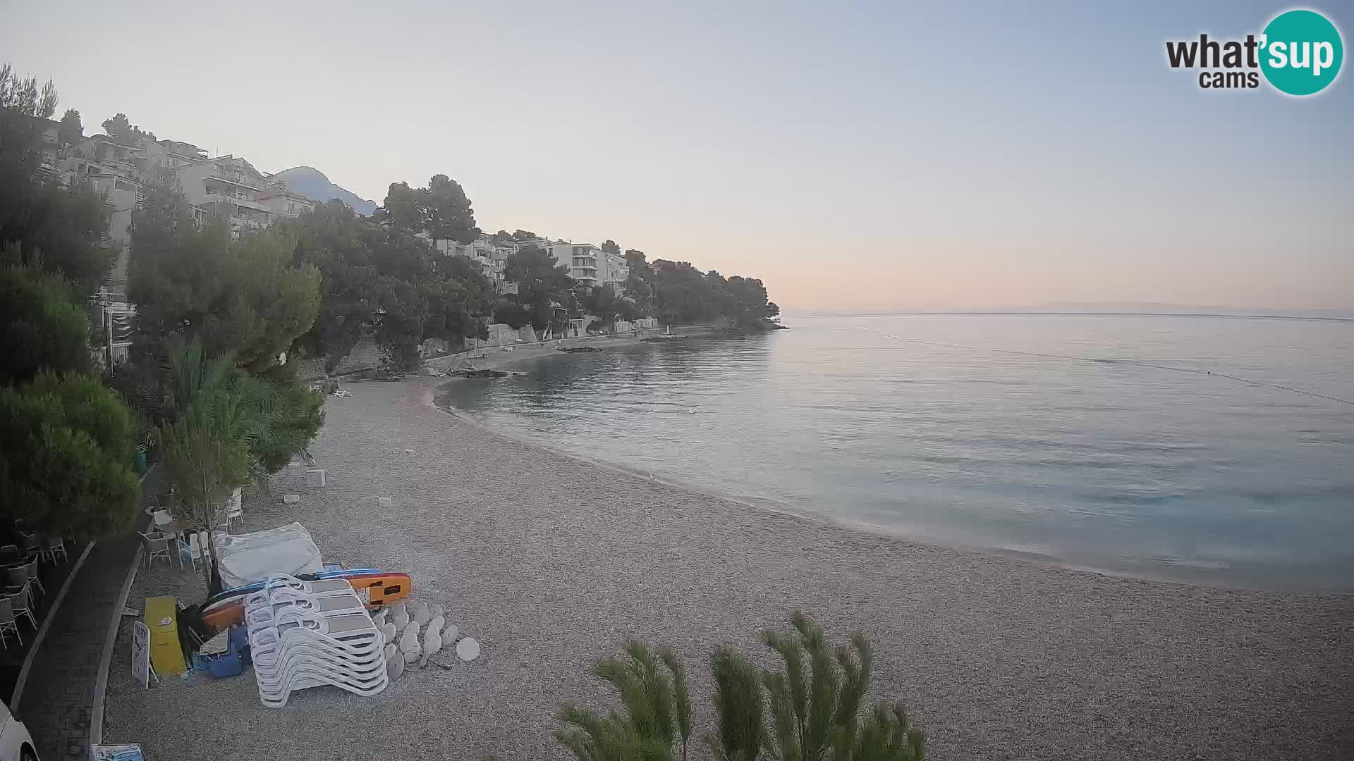 Webcam Playa Lučica Brela – Vista en directo de la costa adriática