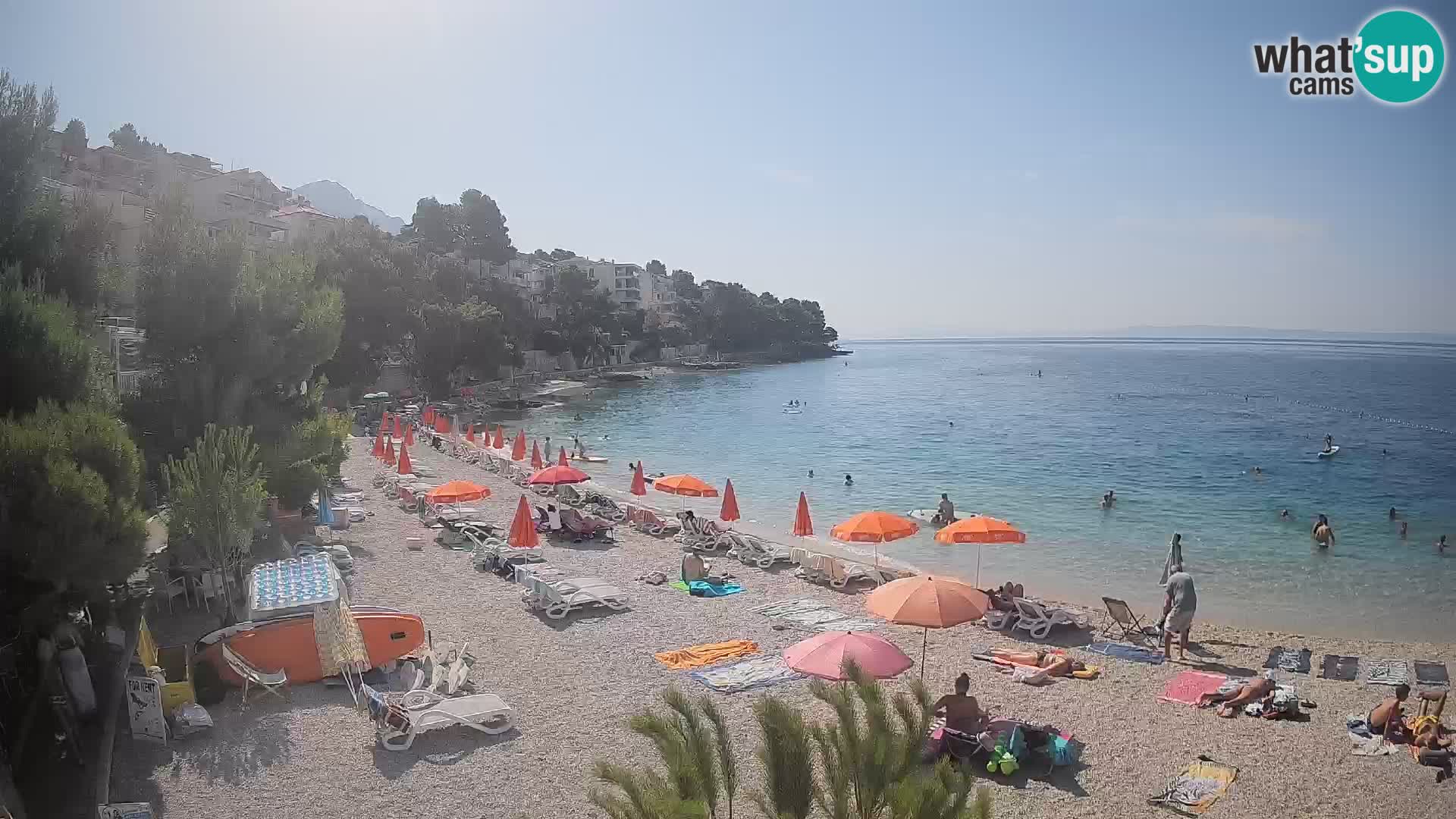 Webcam Lučica Beach Brela – Live View from the Adriatic Coast
