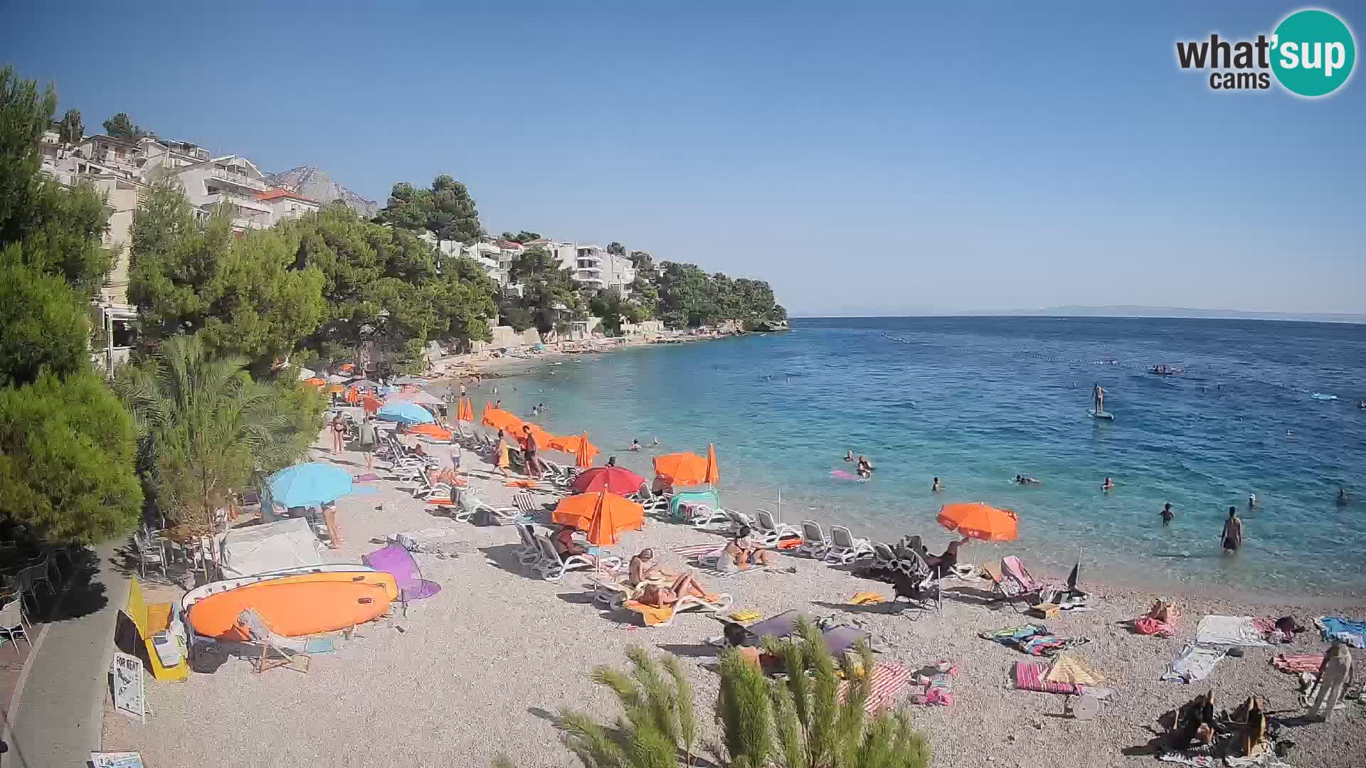 Webcam Lučica Beach Brela – Live View from the Adriatic Coast