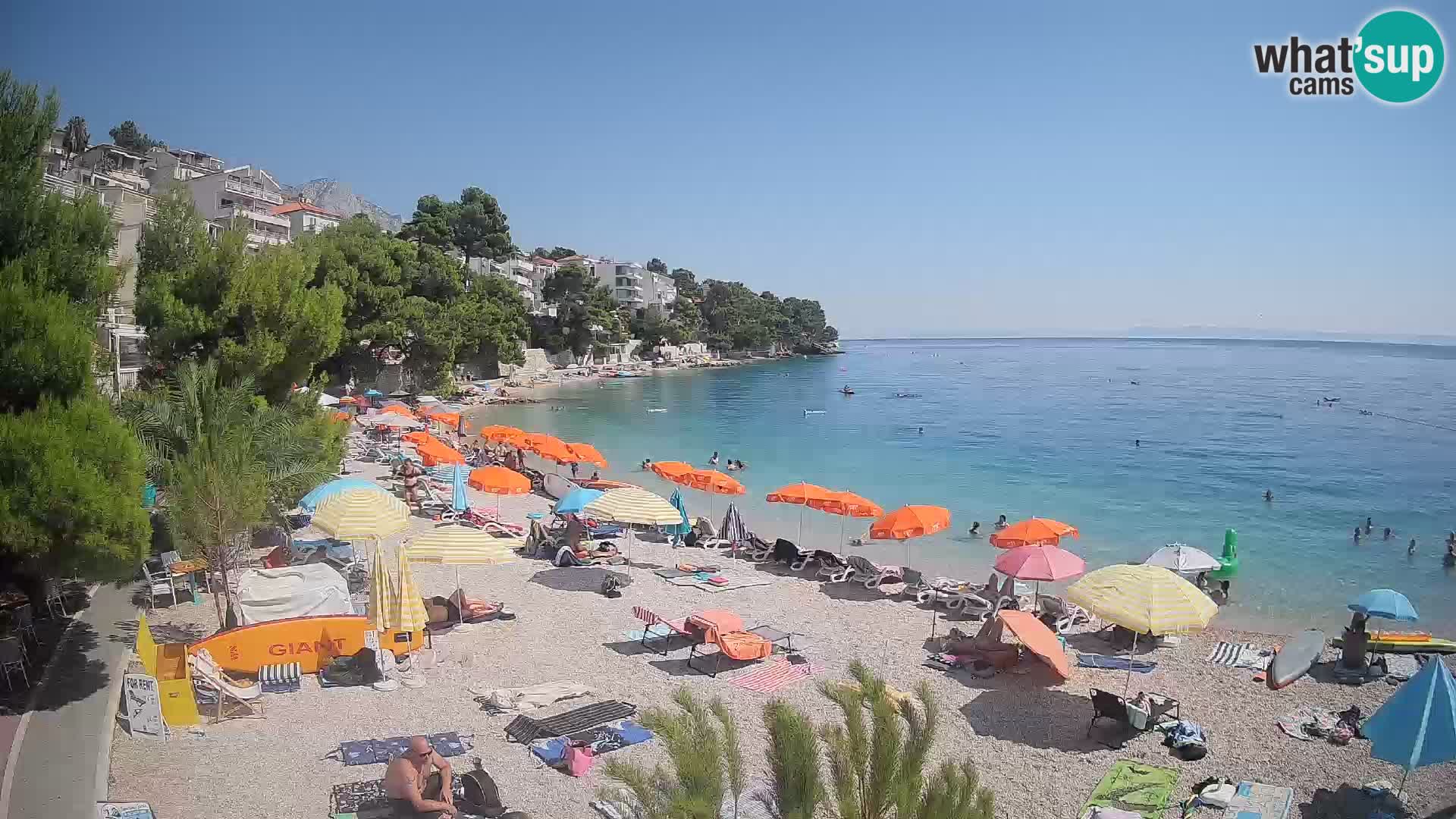 Webcam Lučica Beach Brela – Live View from the Adriatic Coast