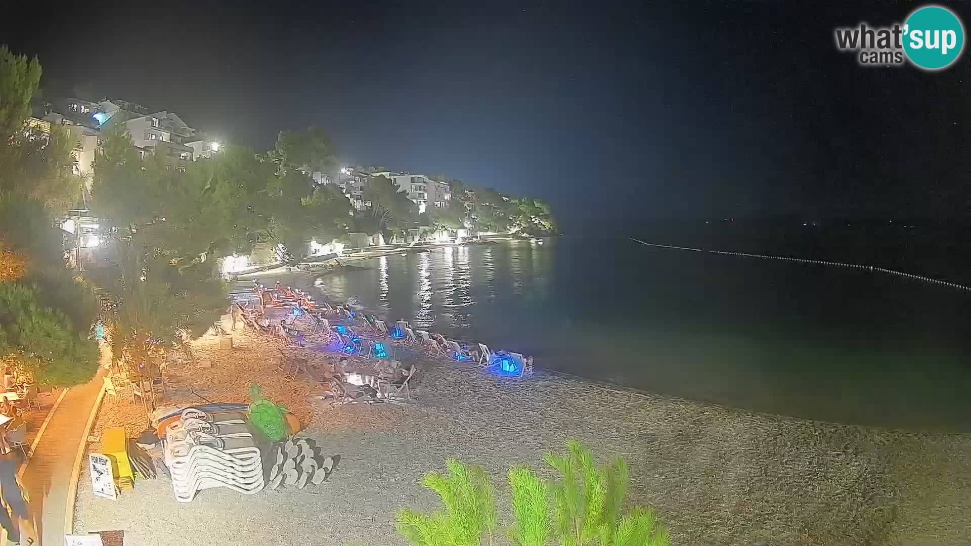Webcam Lučica Strand Beach Brela – Liveblick von der Adriaküste
