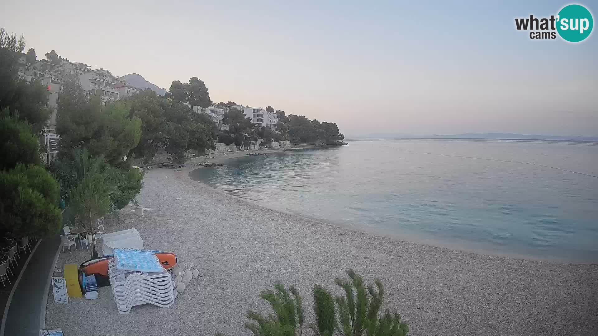 Webcam Playa Lučica Brela – Vista en directo de la costa adriática