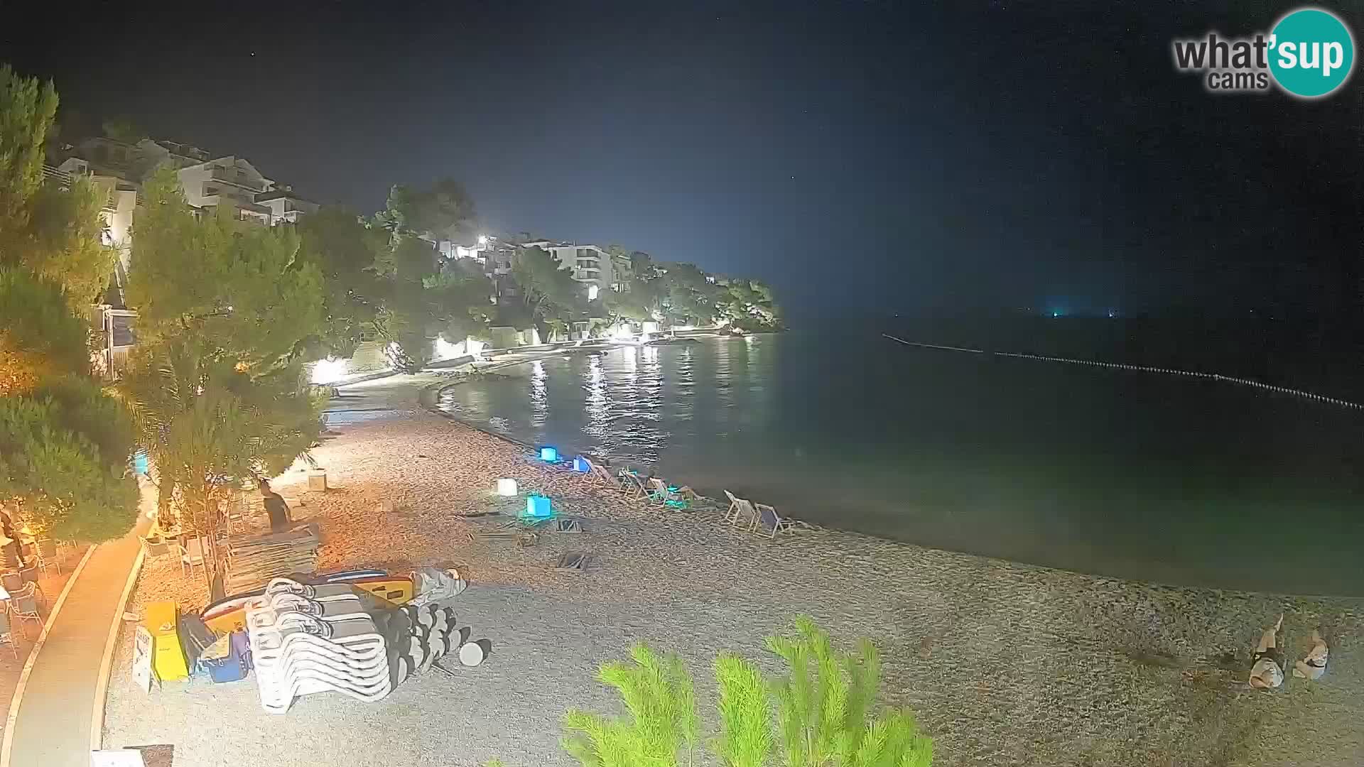 Webcam Plage Lučica Brela – Vue en direct sur la côte adriatique