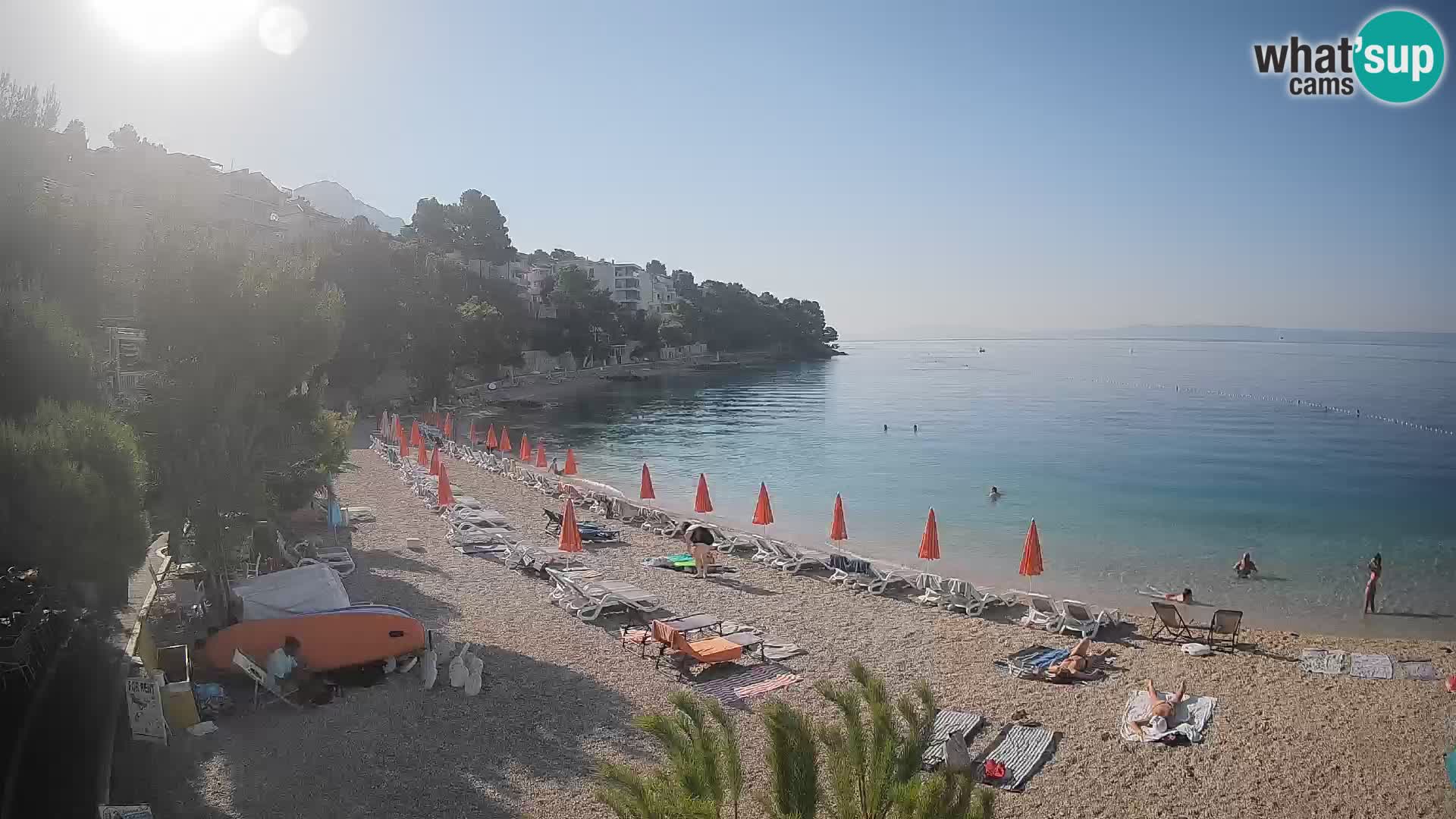 Webcam Lučica Beach Brela – Live View from the Adriatic Coast