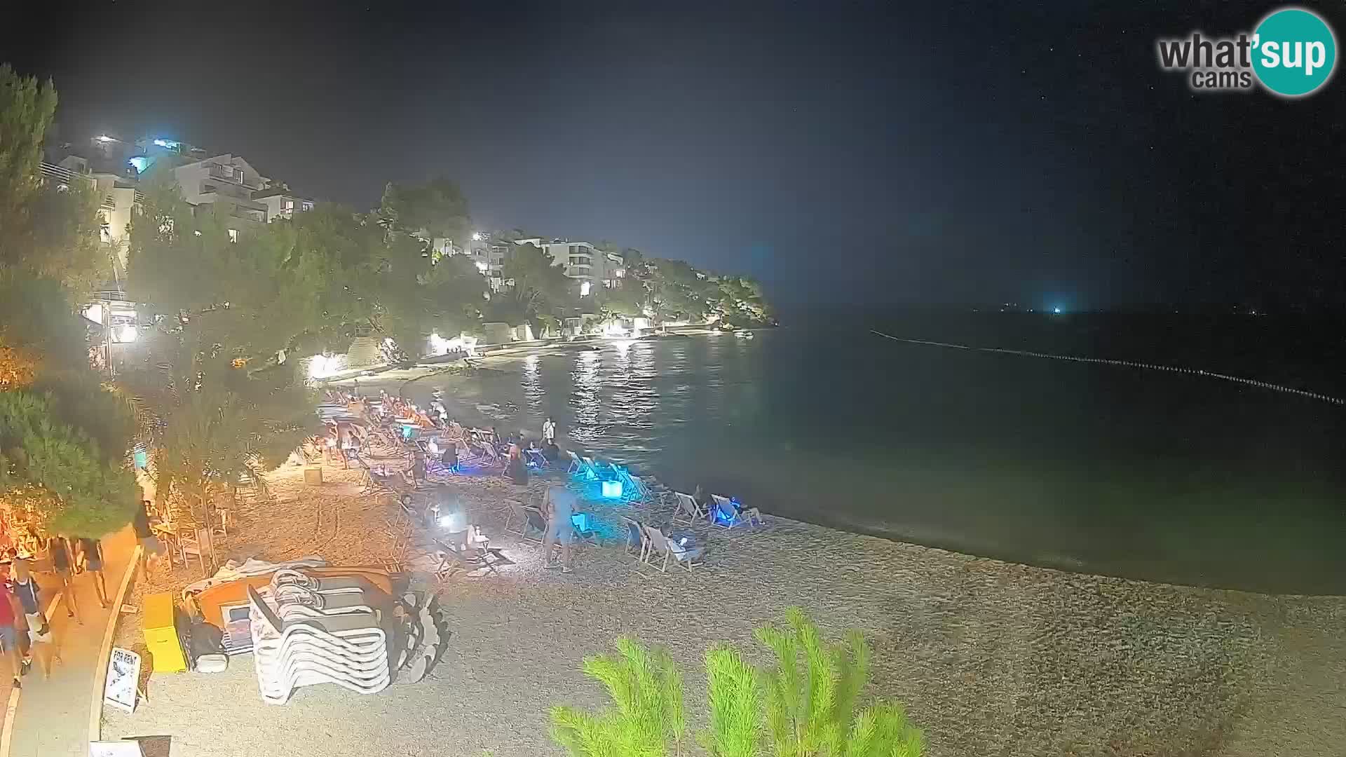 Web kamera Plaža Lučica Brela – Pogled uživo na jadransku obalu