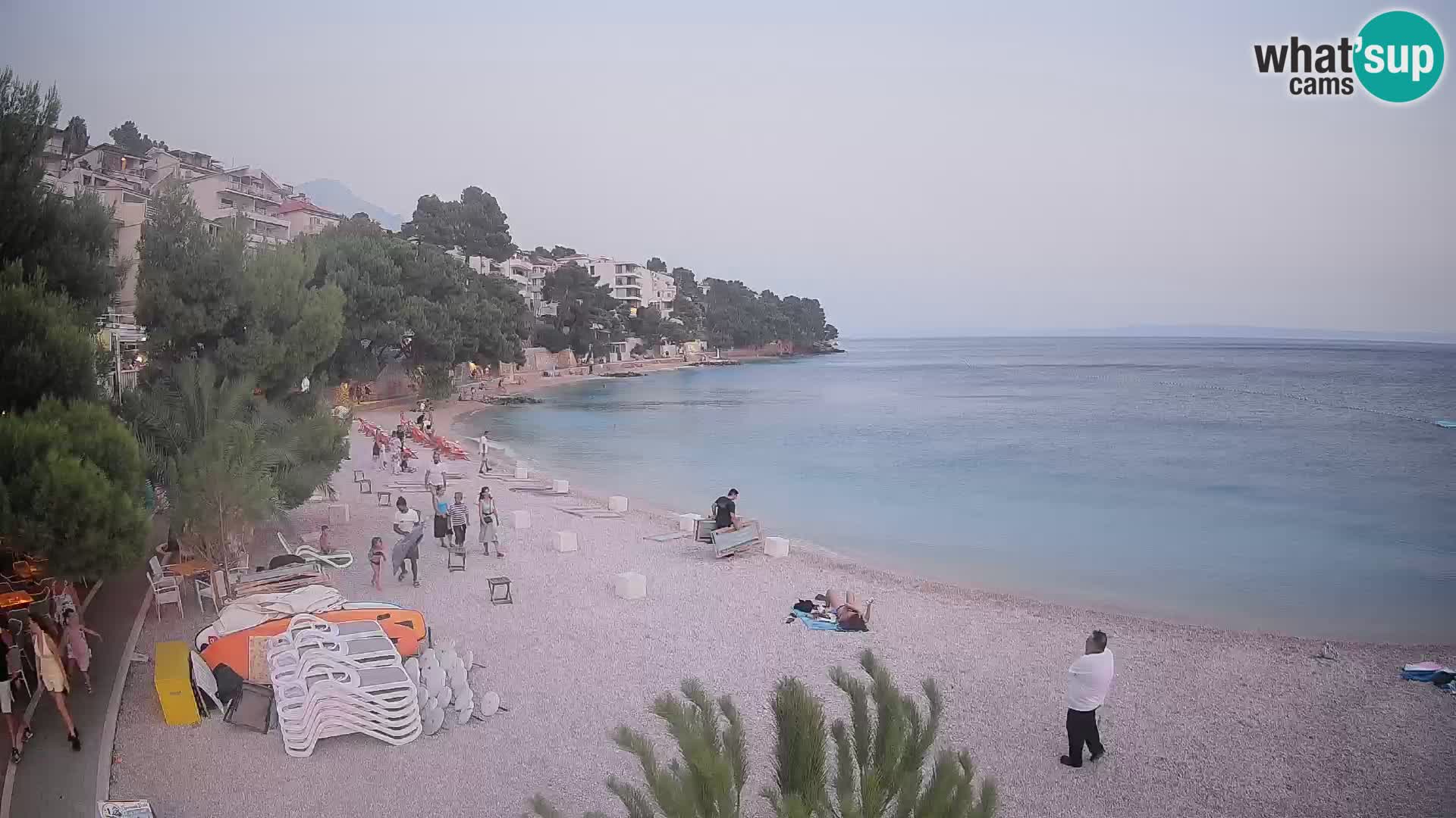 Webcam Playa Lučica Brela – Vista en directo de la costa adriática