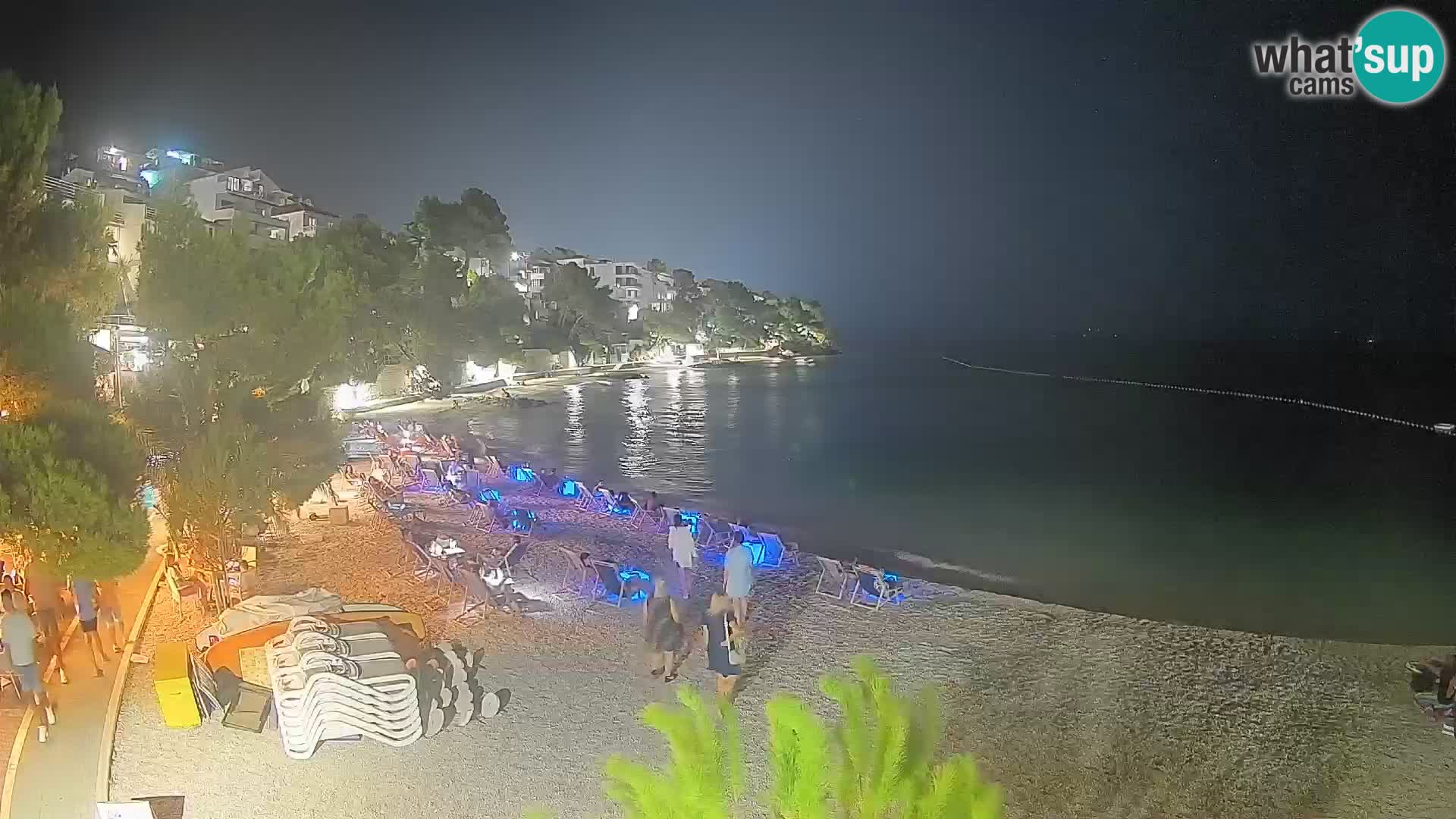 Web kamera Plaža Lučica Brela – Pogled uživo na jadransku obalu