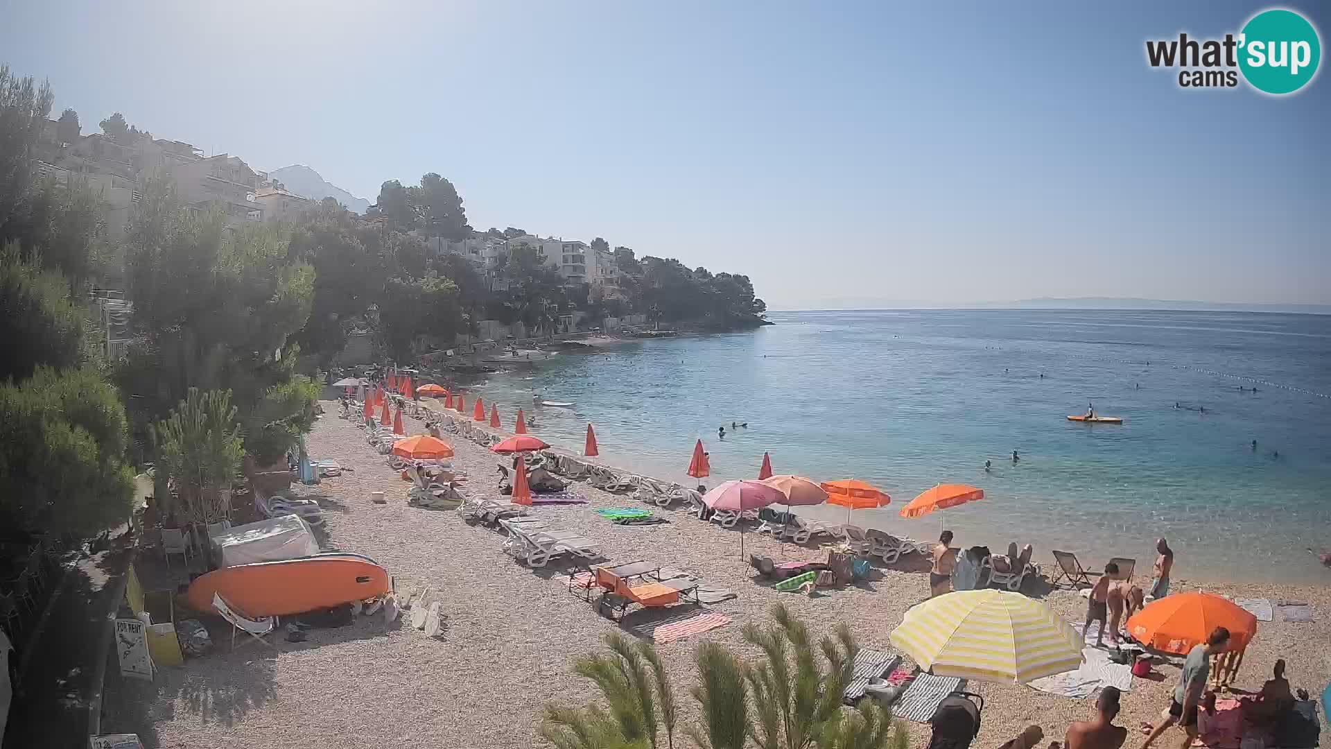 Webcam Playa Lučica Brela – Vista en directo de la costa adriática