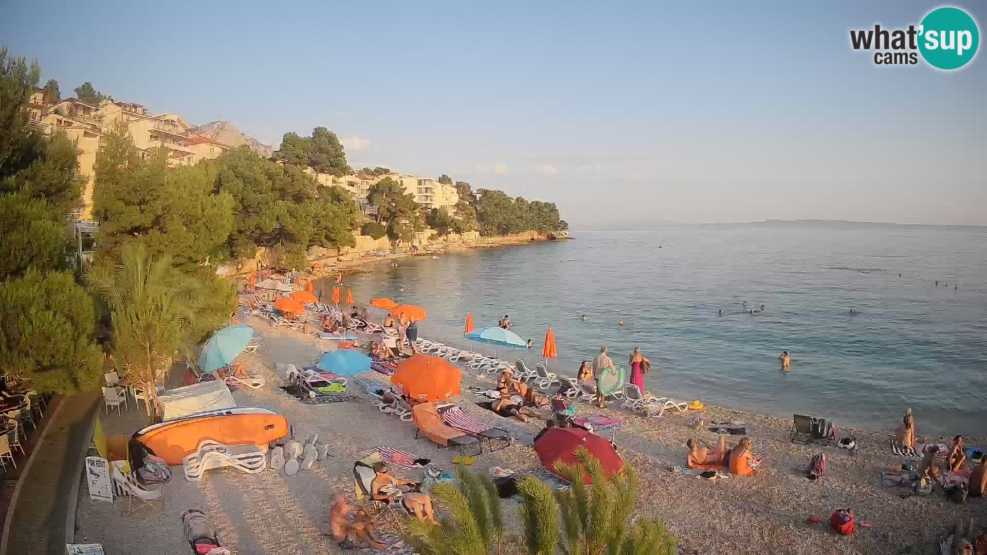 Webcam Playa Lučica Brela – Vista en directo de la costa adriática