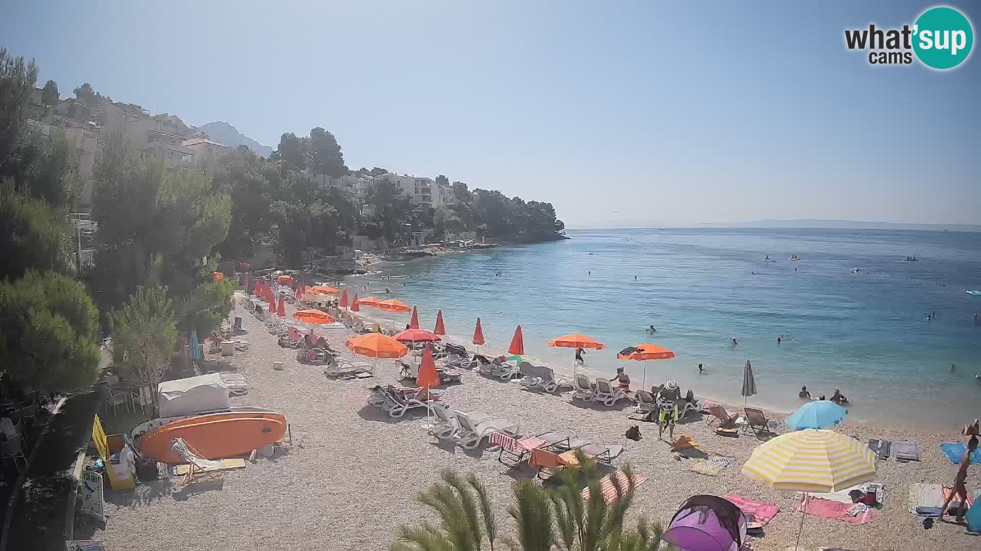 Webcam Playa Lučica Brela – Vista en directo de la costa adriática