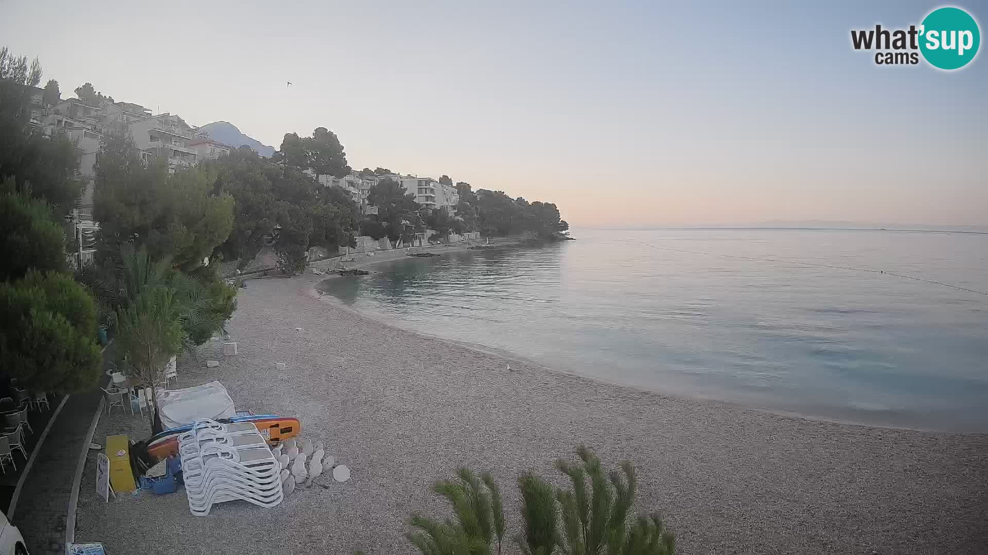 Webcam Lučica Beach Brela – Live View from the Adriatic Coast