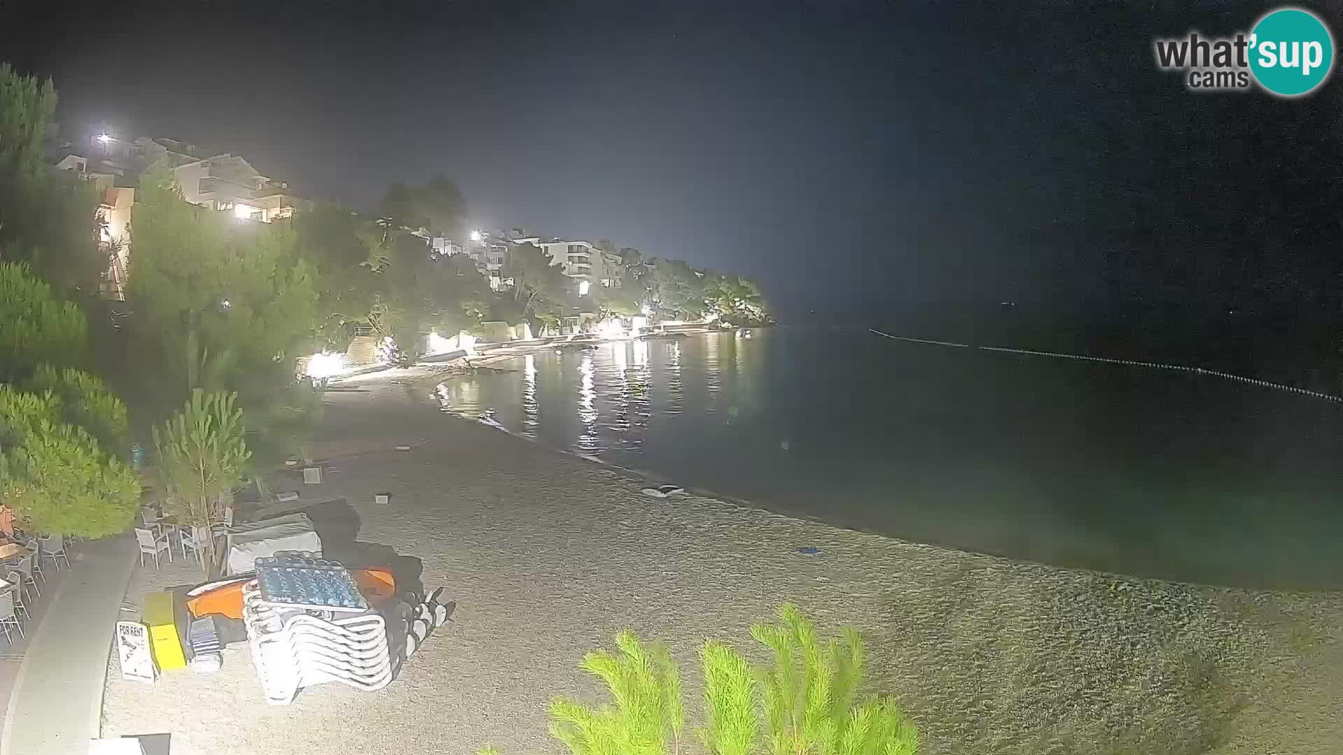 Webcam Spiaggia Lučica Brela – Vista live sulla costa adriatica
