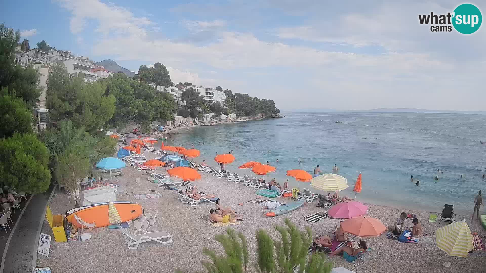 Webcam Lučica Beach Brela – Live View from the Adriatic Coast
