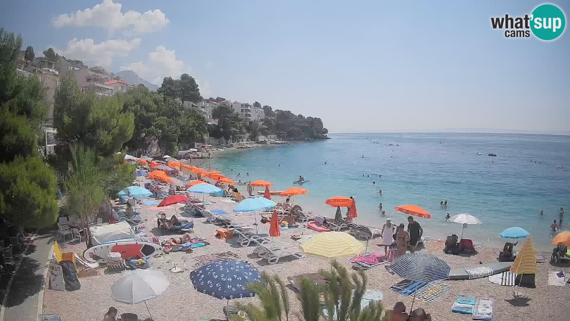 Webcam Playa Lučica Brela – Vista en directo de la costa adriática