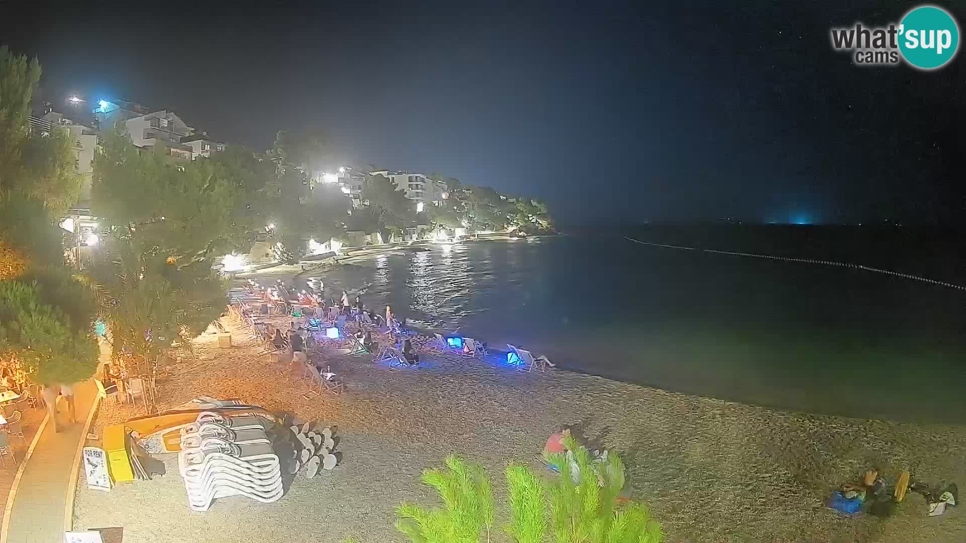 Web kamera Plaža Lučica Brela – Pogled uživo na jadransku obalu