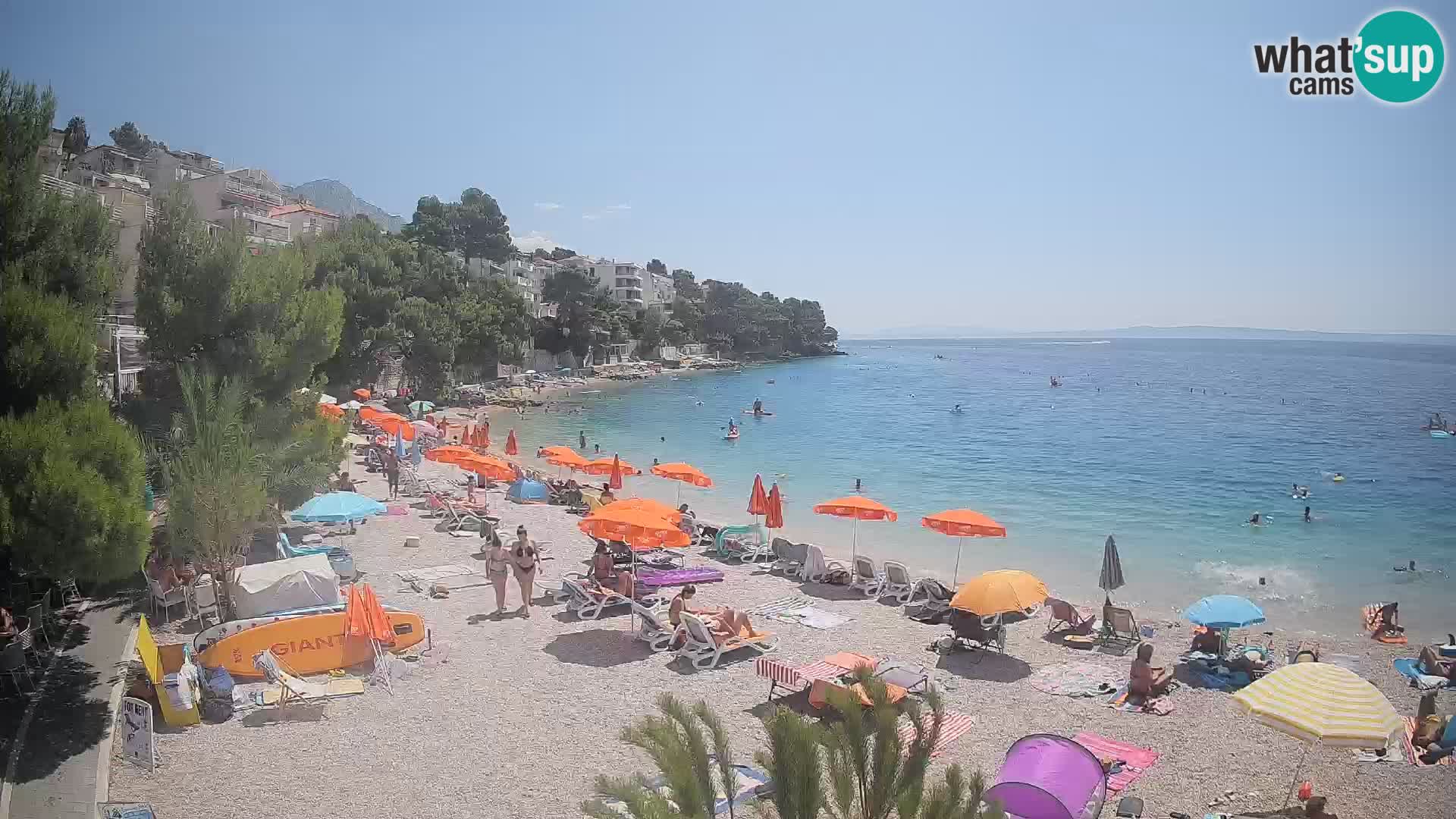 Webcam Lučica Beach Brela – Live View from the Adriatic Coast