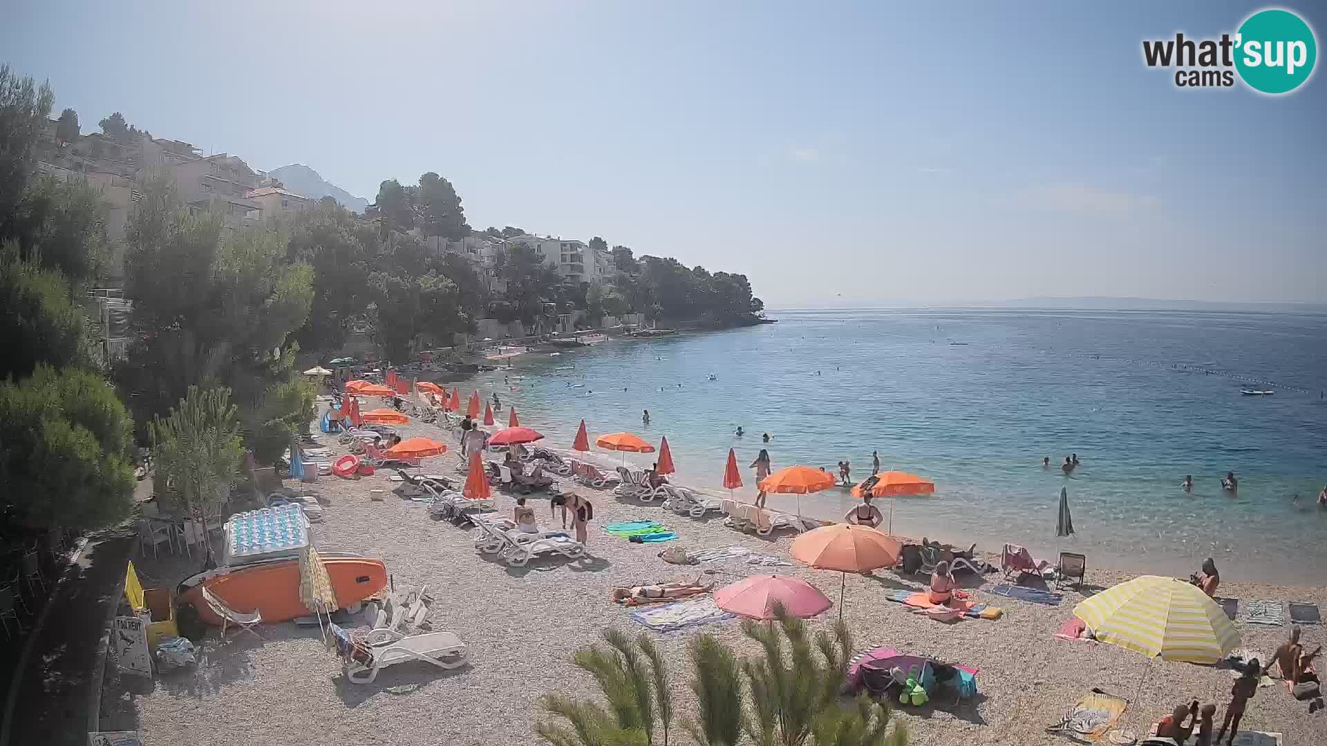 Webcam Playa Lučica Brela – Vista en directo de la costa adriática