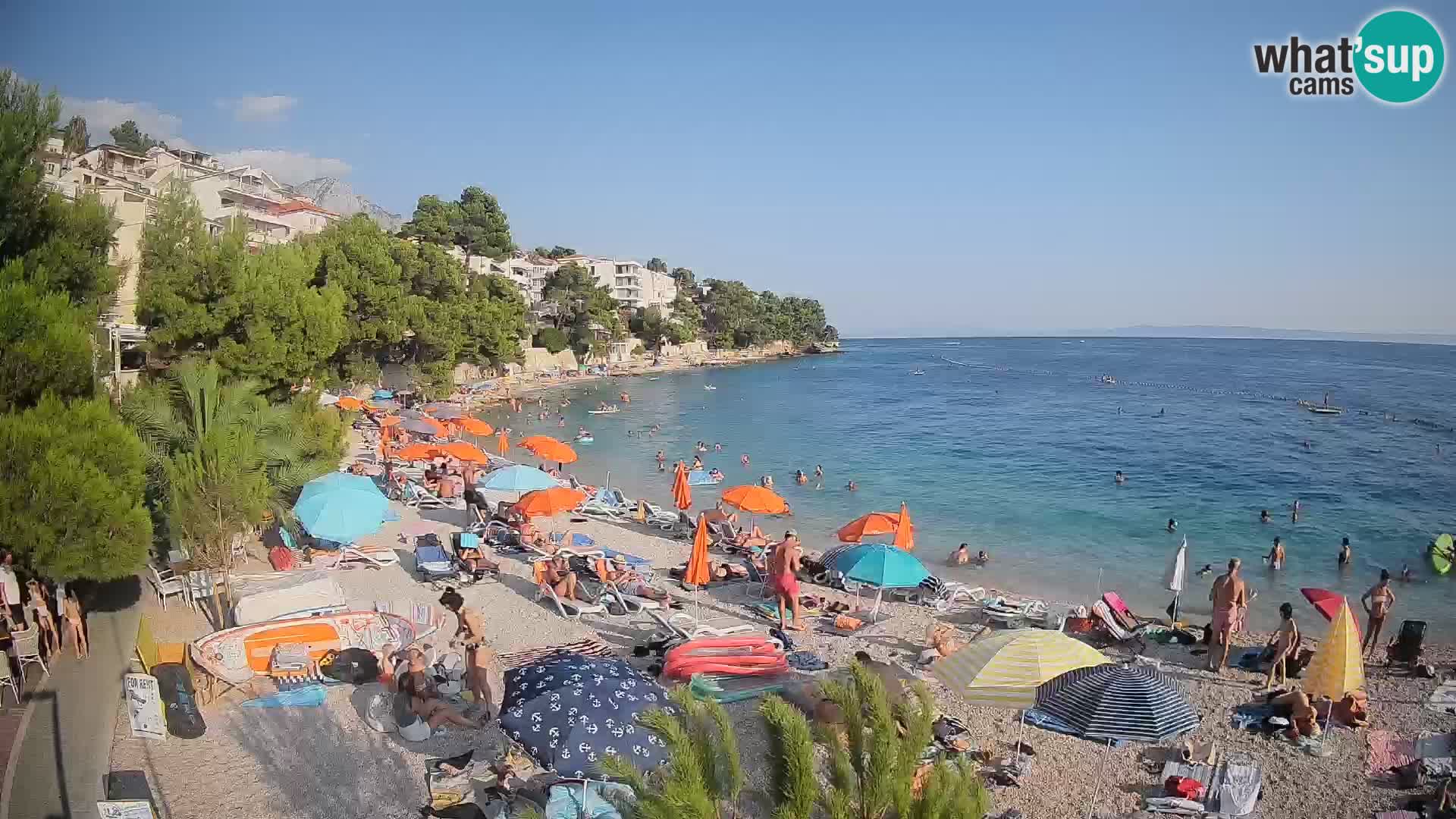 Webcam Spiaggia Lučica Brela – Vista live sulla costa adriatica